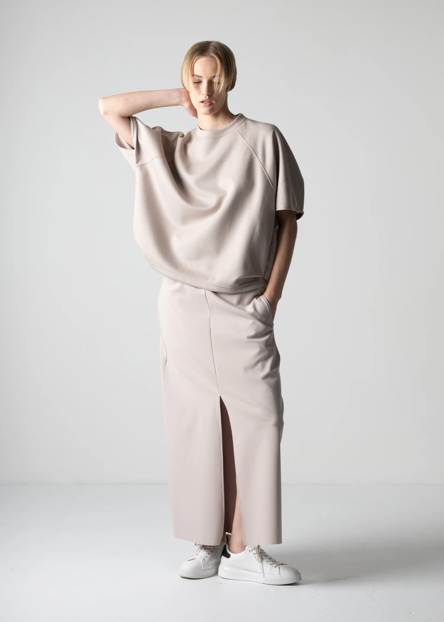 10 HELLEN PENTAGON TOP / DOUBLE AIR COTTON BLEND JERSEY - C12 - Image 13