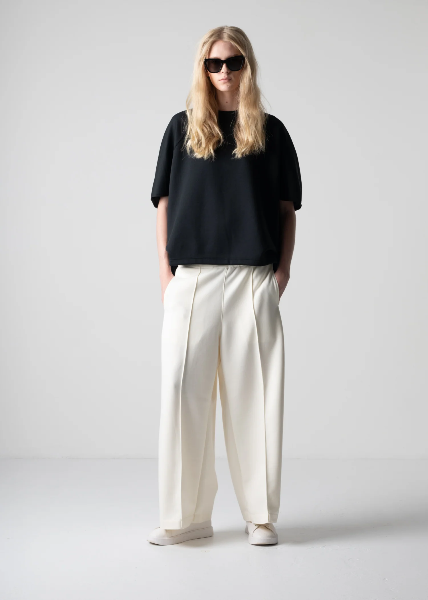10 HELLEN PENTAGON TOP / DOUBLE AIR COTTON BLEND JERSEY - C12 - Image 20