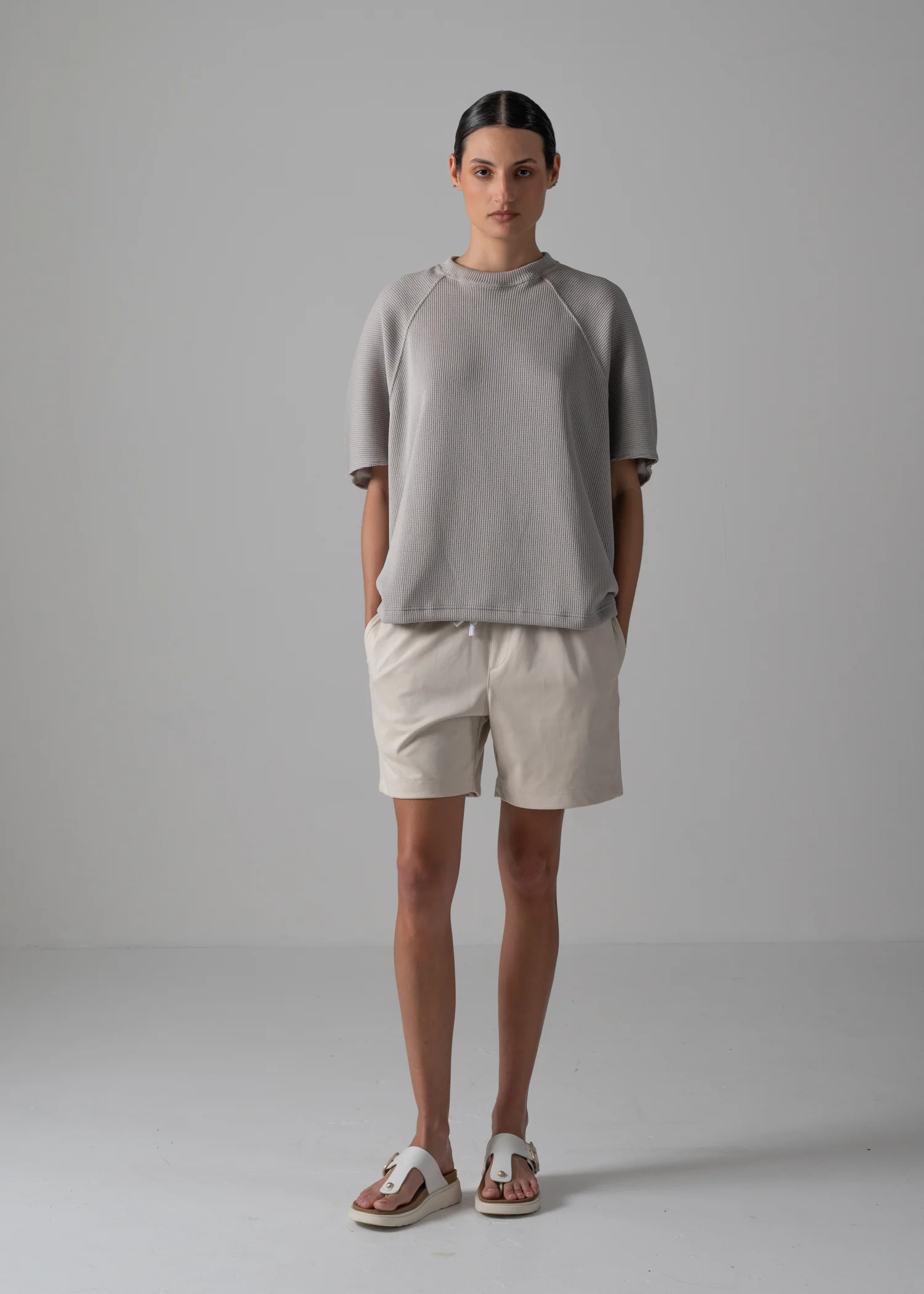 24 HELLEN PENTAGON TOP / HI-LO GAUGE KNIT-LIKE JERSEY - C14 - Image 10