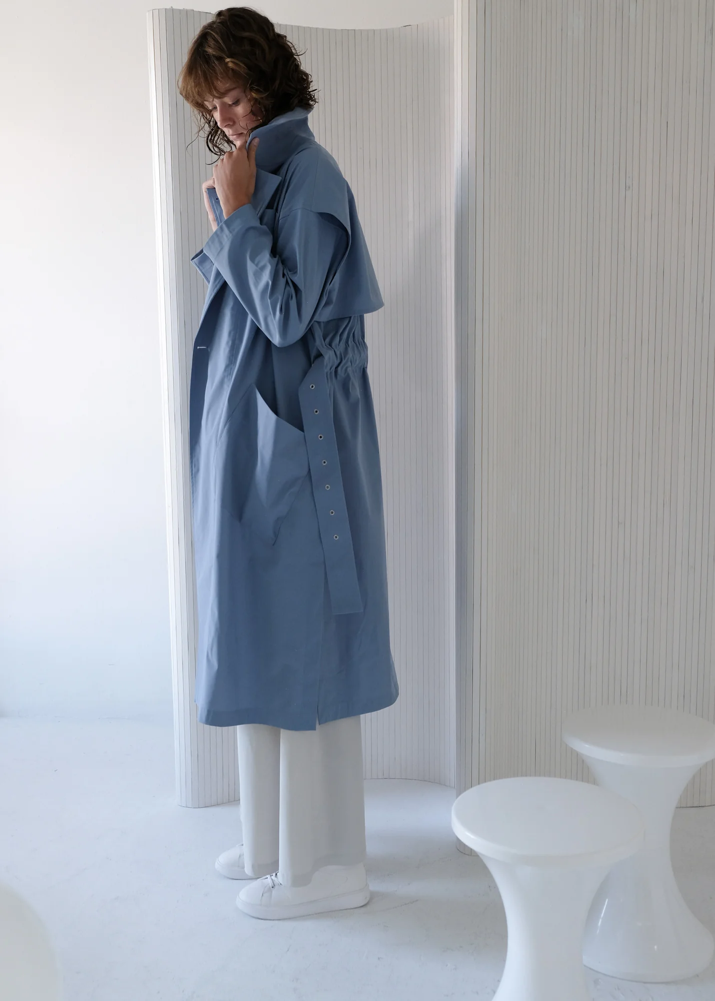 07 HUDSON TRENCH / COMPACT SATIN TRICOT - C10 - Image 3