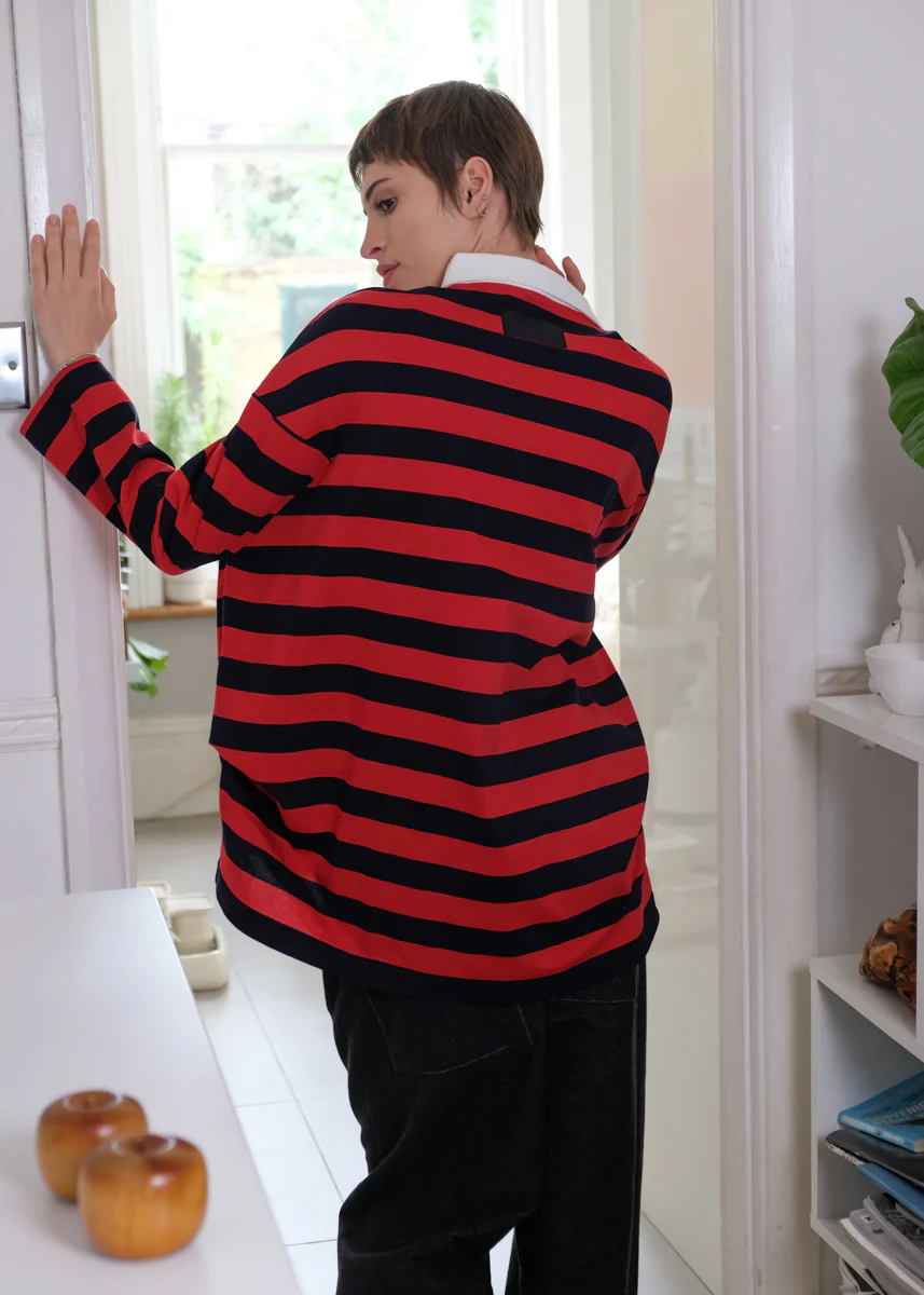 IVY RUGBY JERSEY / AIR SPINNING COTTON JERSEY STRIPE - ONLINE STORE EXCLUSIVE - Image 11