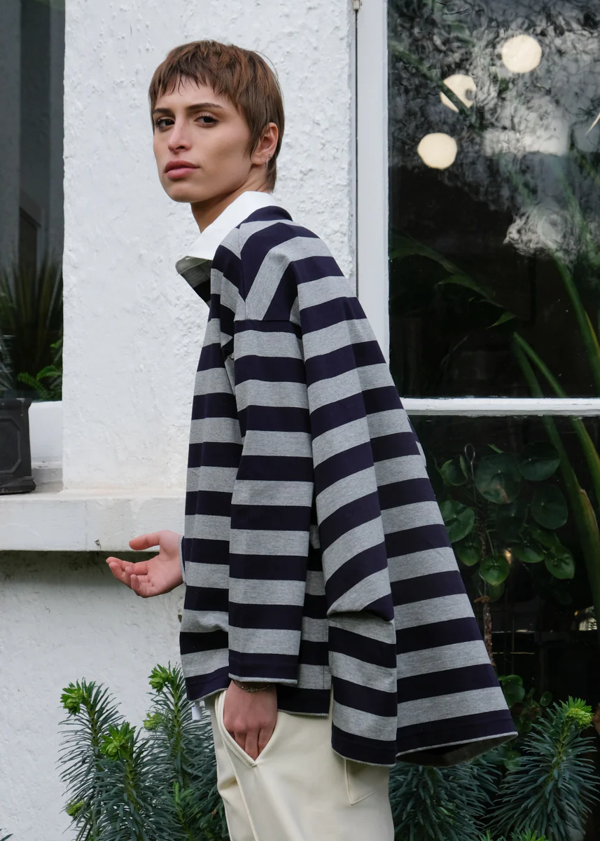 IVY RUGBY JERSEY / AIR SPINNING COTTON JERSEY STRIPE - ONLINE STORE EXCLUSIVE - Image 16
