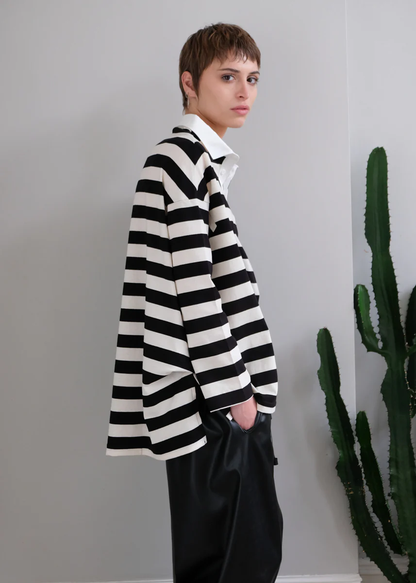 IVY RUGBY JERSEY / AIR SPINNING COTTON JERSEY STRIPE - ONLINE STORE EXCLUSIVE - Image 4