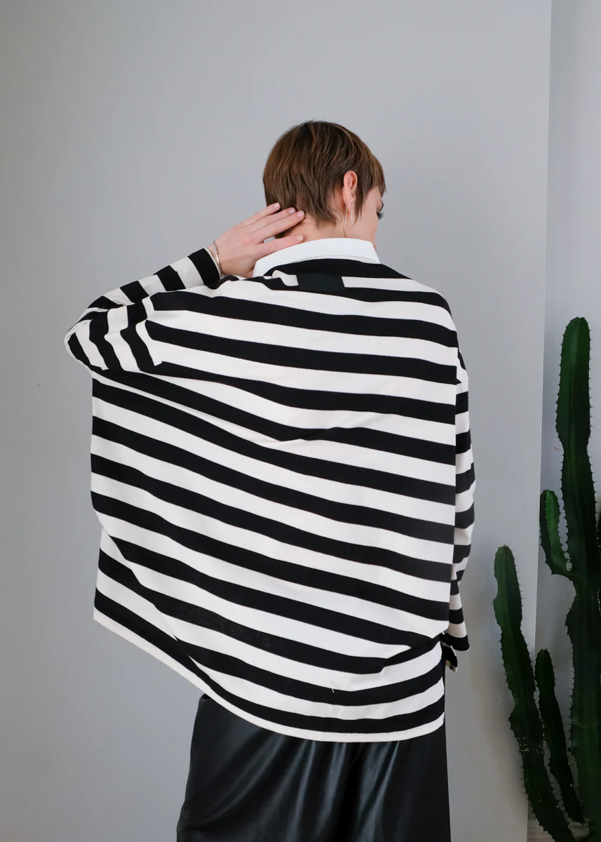 IVY RUGBY JERSEY / AIR SPINNING COTTON JERSEY STRIPE - ONLINE STORE EXCLUSIVE - Image 5
