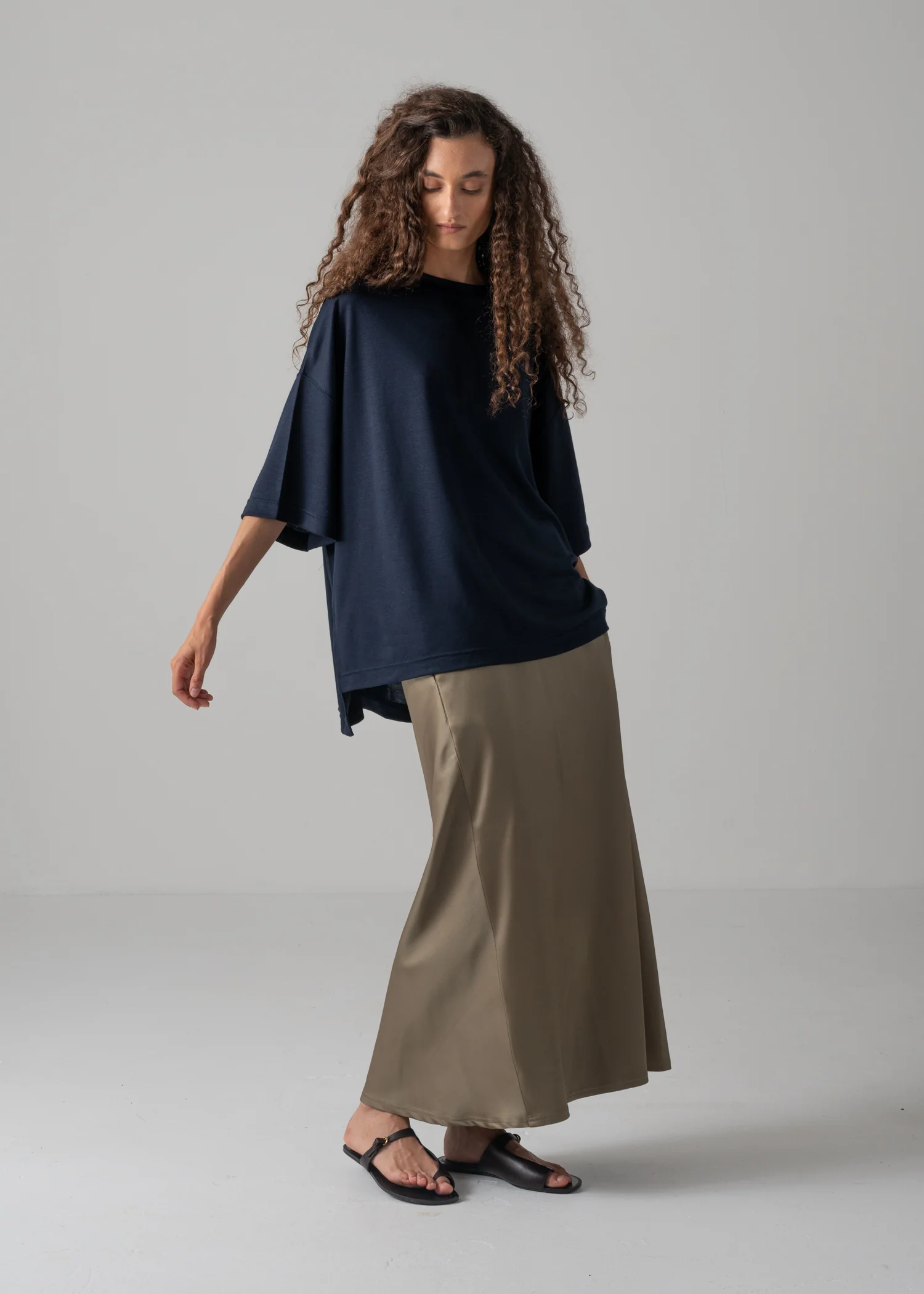 46 JENIFFER FLAIR SKIRT / DUCHESS SATIN STRETCH - C14 - Image 9