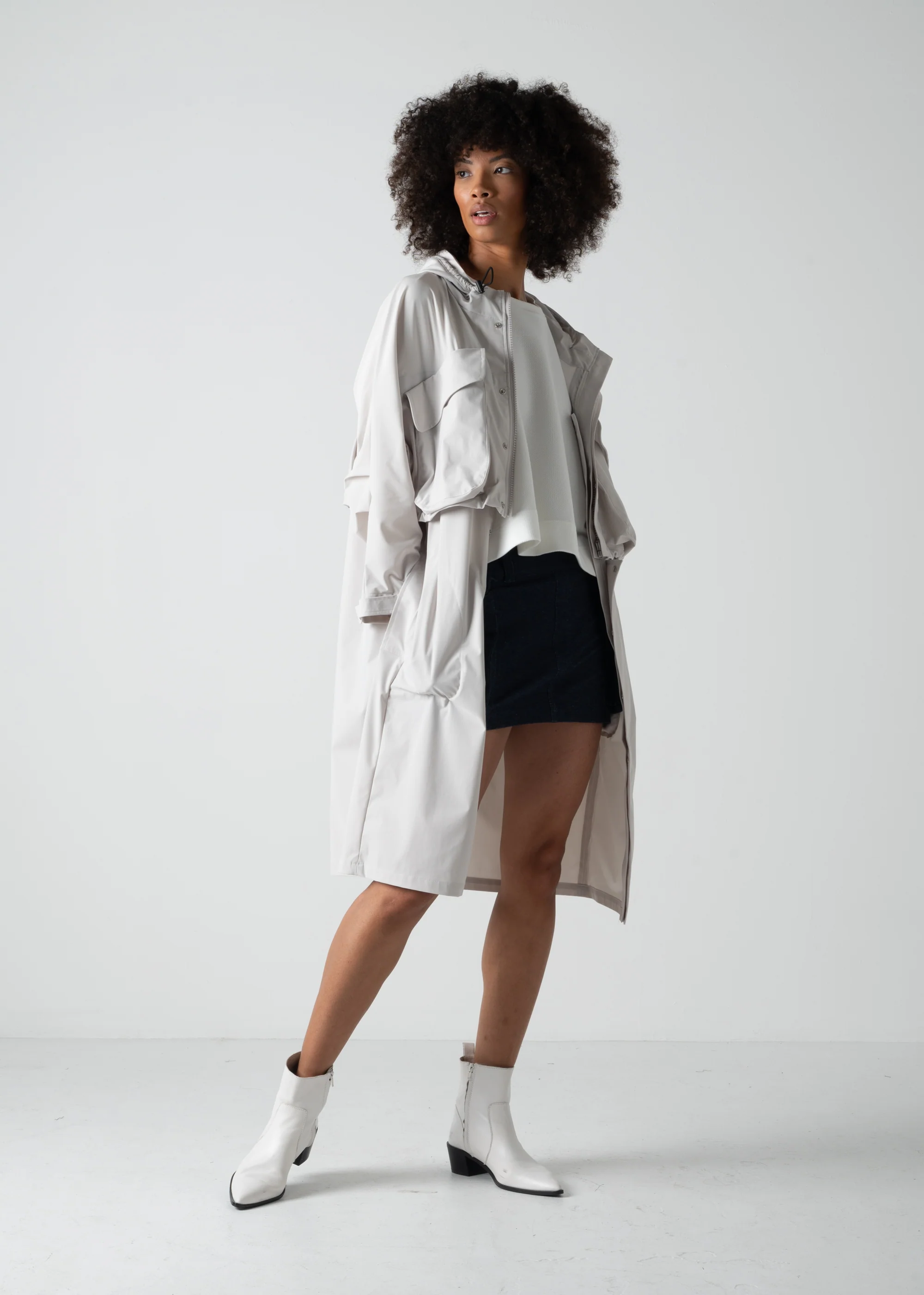 06 JUDY 2-WAY COAT / COMPACT SATIN TRICOT - C10 - Image 15