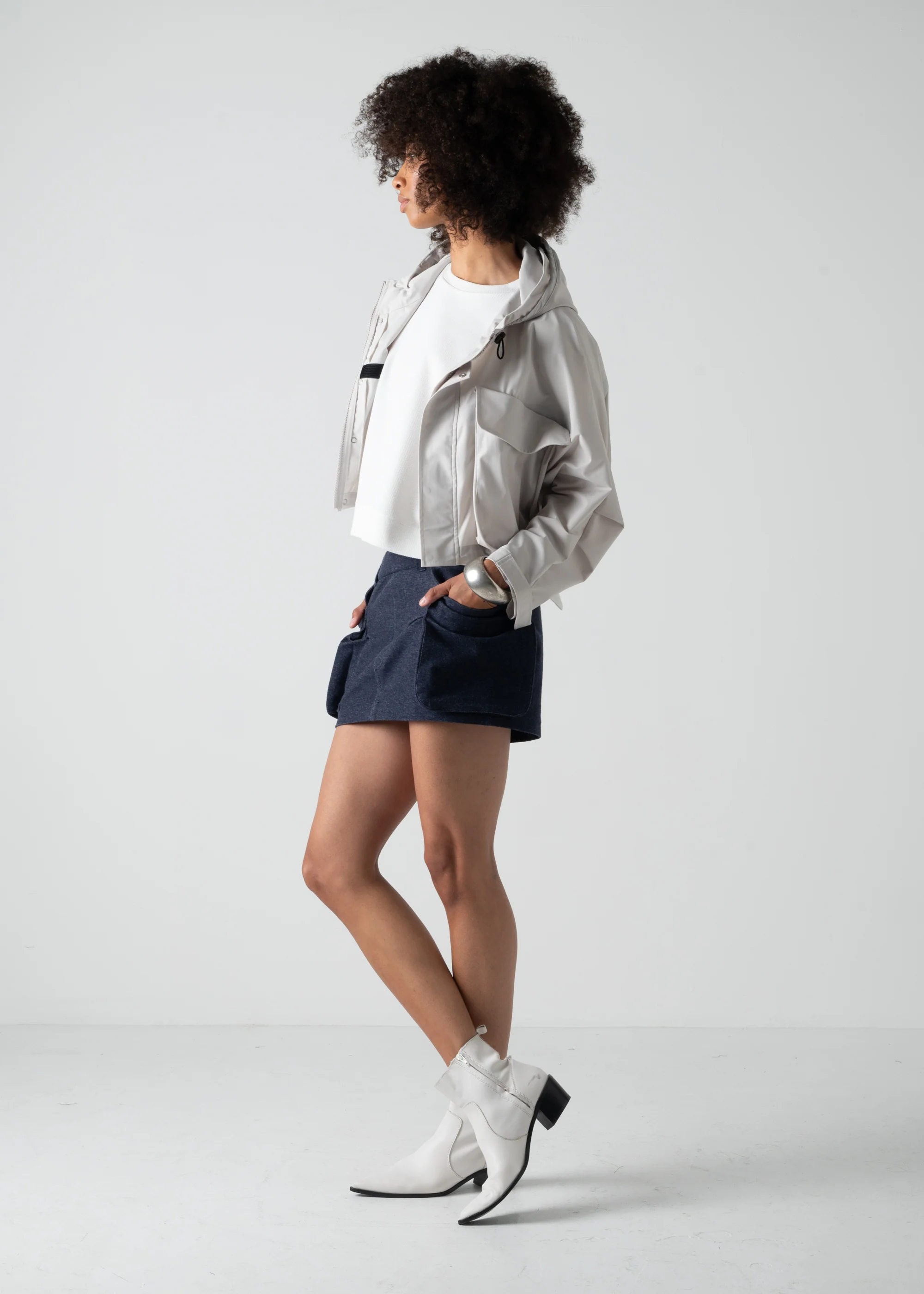 06 JUDY 2-WAY COAT / COMPACT SATIN TRICOT - C10 - Image 21