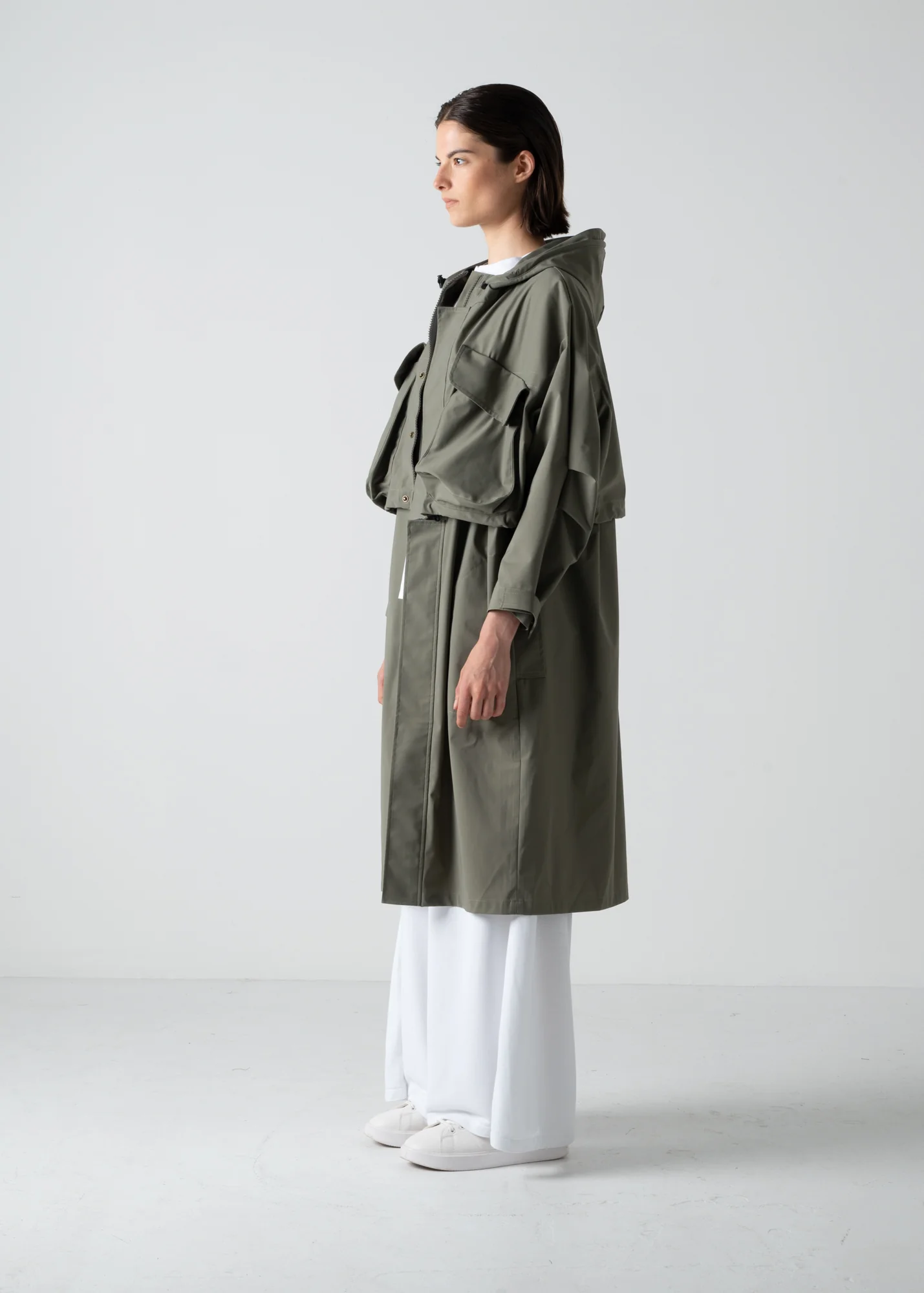 06 JUDY 2-WAY COAT / COMPACT SATIN TRICOT - C10 - Image 3