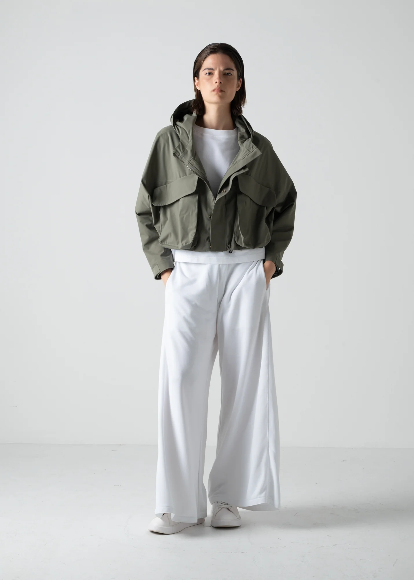 06 JUDY 2-WAY COAT / COMPACT SATIN TRICOT - C10 - Image 5