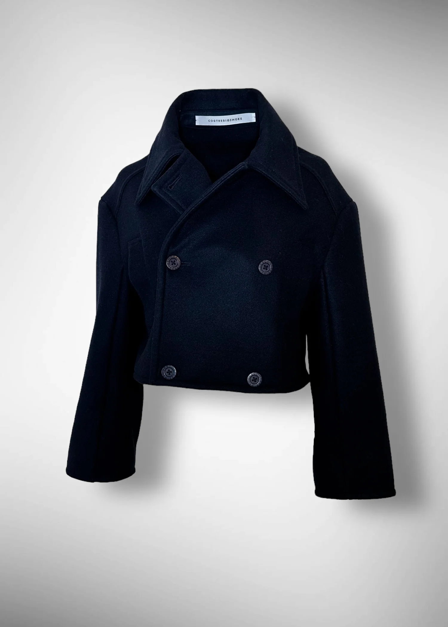 29 KAIYA SHORT PEA COAT / DOUBLE FACE WOOLLET - C11 - Image 28