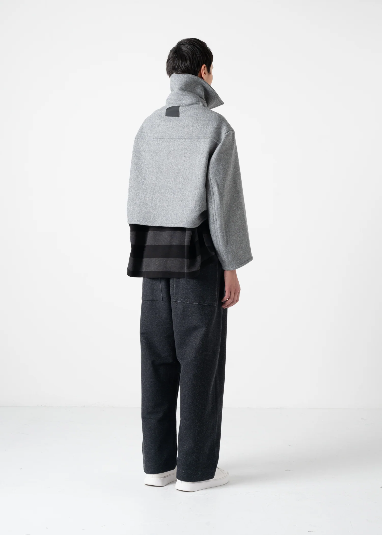 29 KAIYA SHORT PEA COAT / DOUBLE FACE WOOLLET - C11 - Image 4