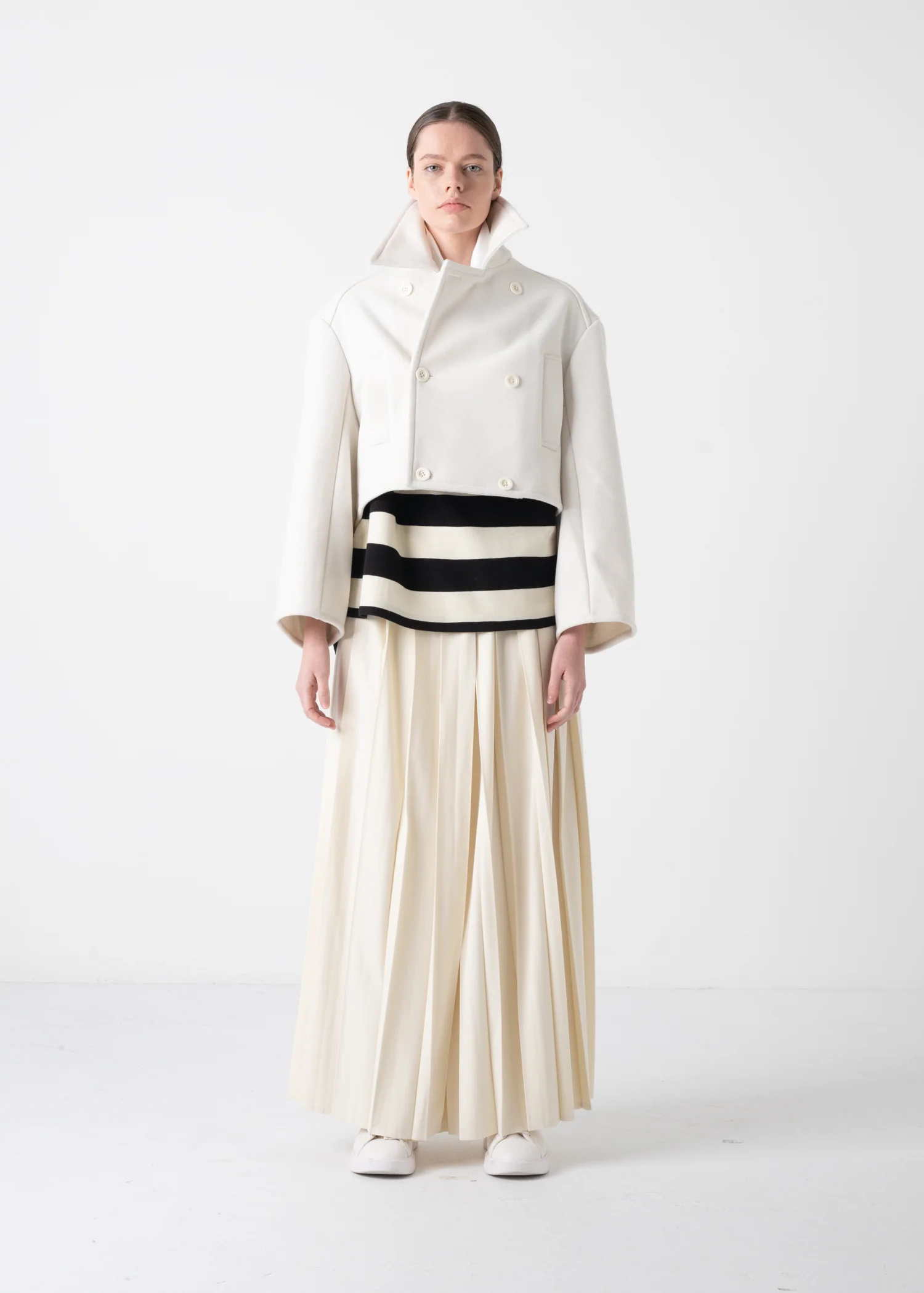 29 KAIYA SHORT PEA COAT / DOUBLE FACE WOOLLET - C11 - Image 8
