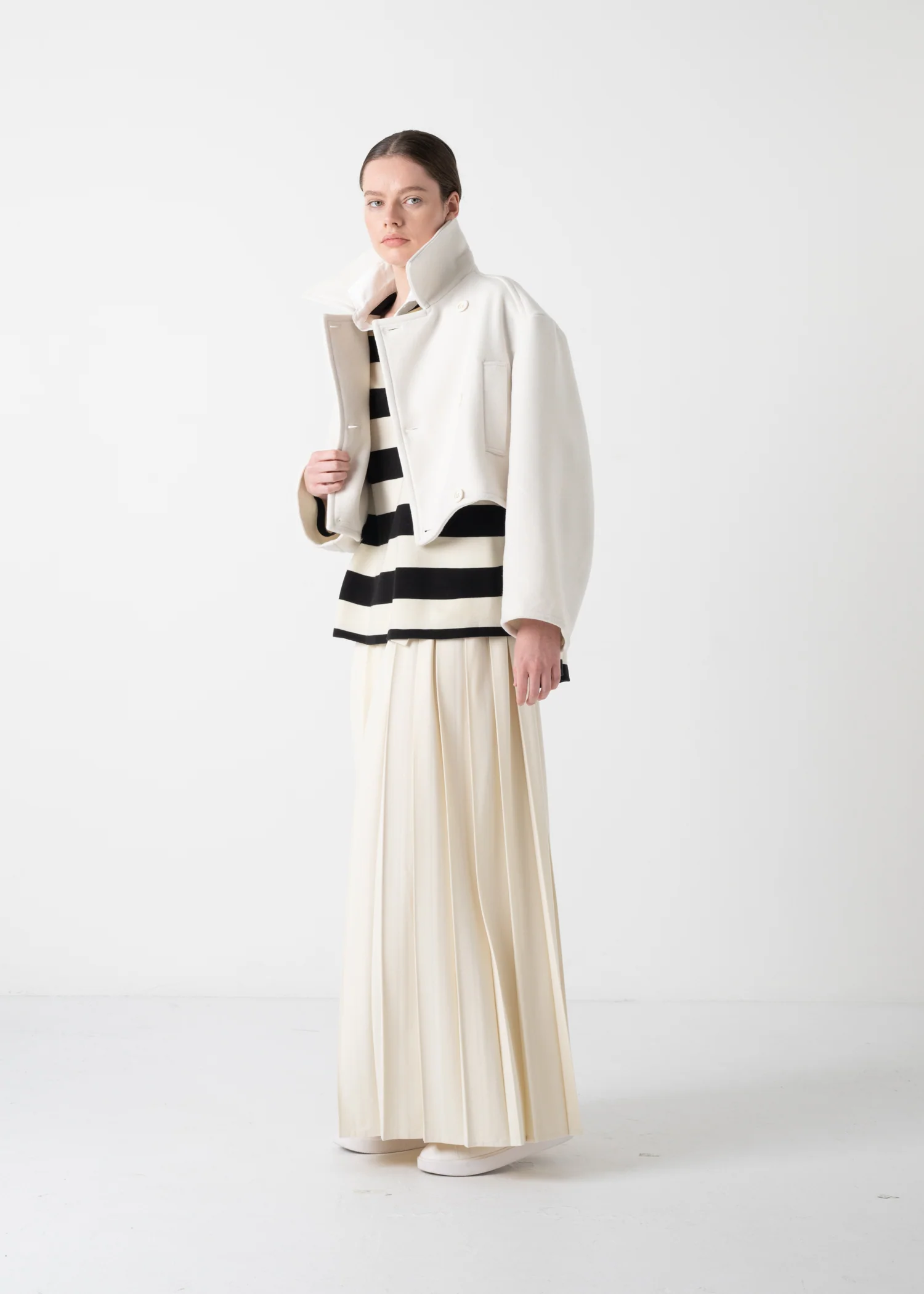 29 KAIYA SHORT PEA COAT / DOUBLE FACE WOOLLET - C11 - Image 9