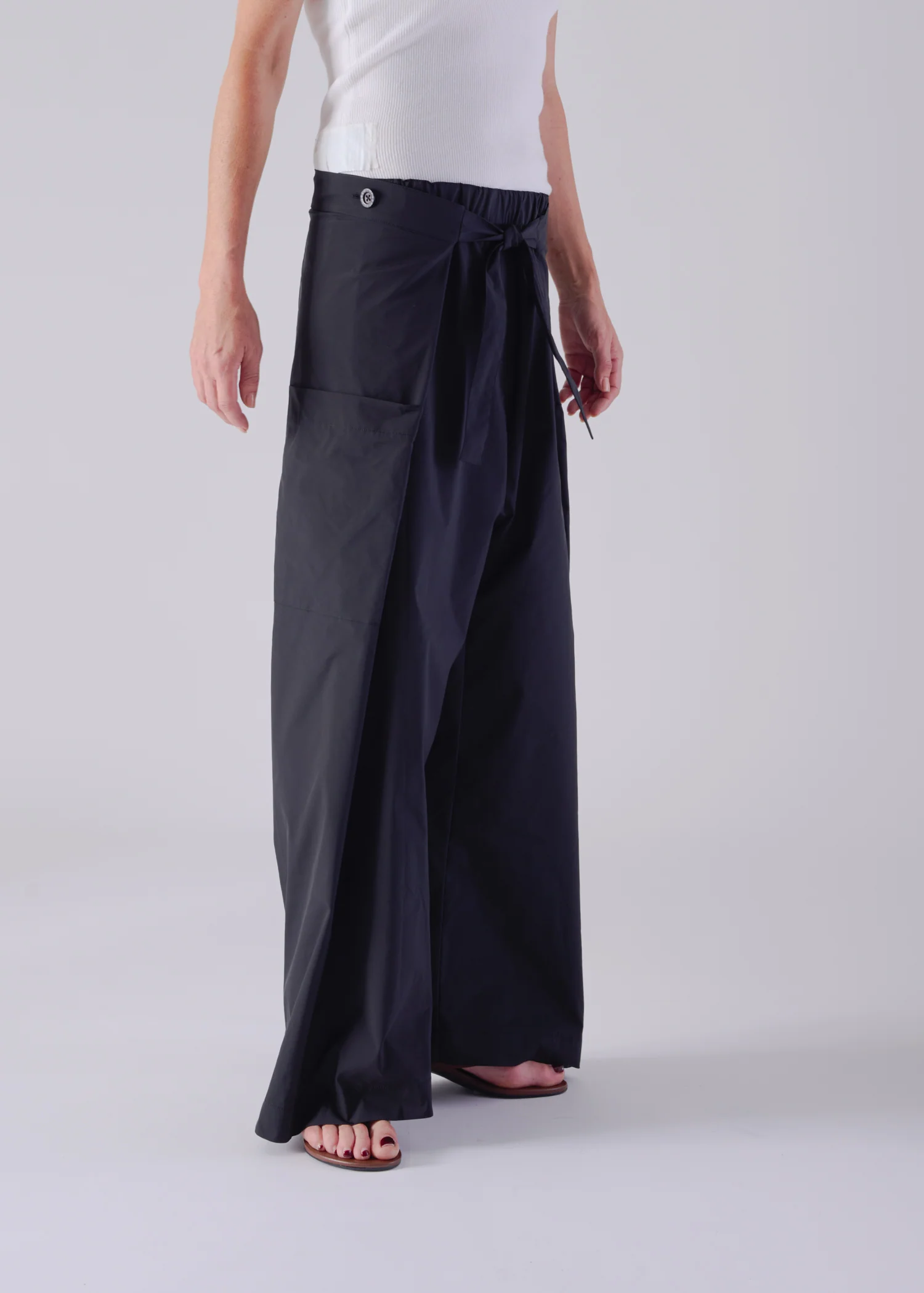 52 KARA WRAP TROUSERS / HIGH-COUNT PL STRETCH - C14 - Image 13