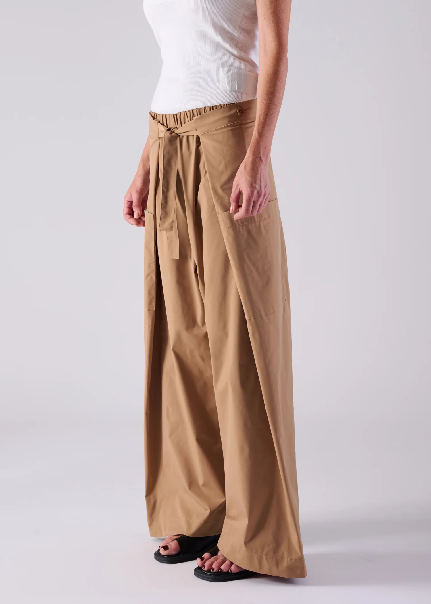52 KARA WRAP TROUSERS / HIGH-COUNT PL STRETCH - C14 - Image 2