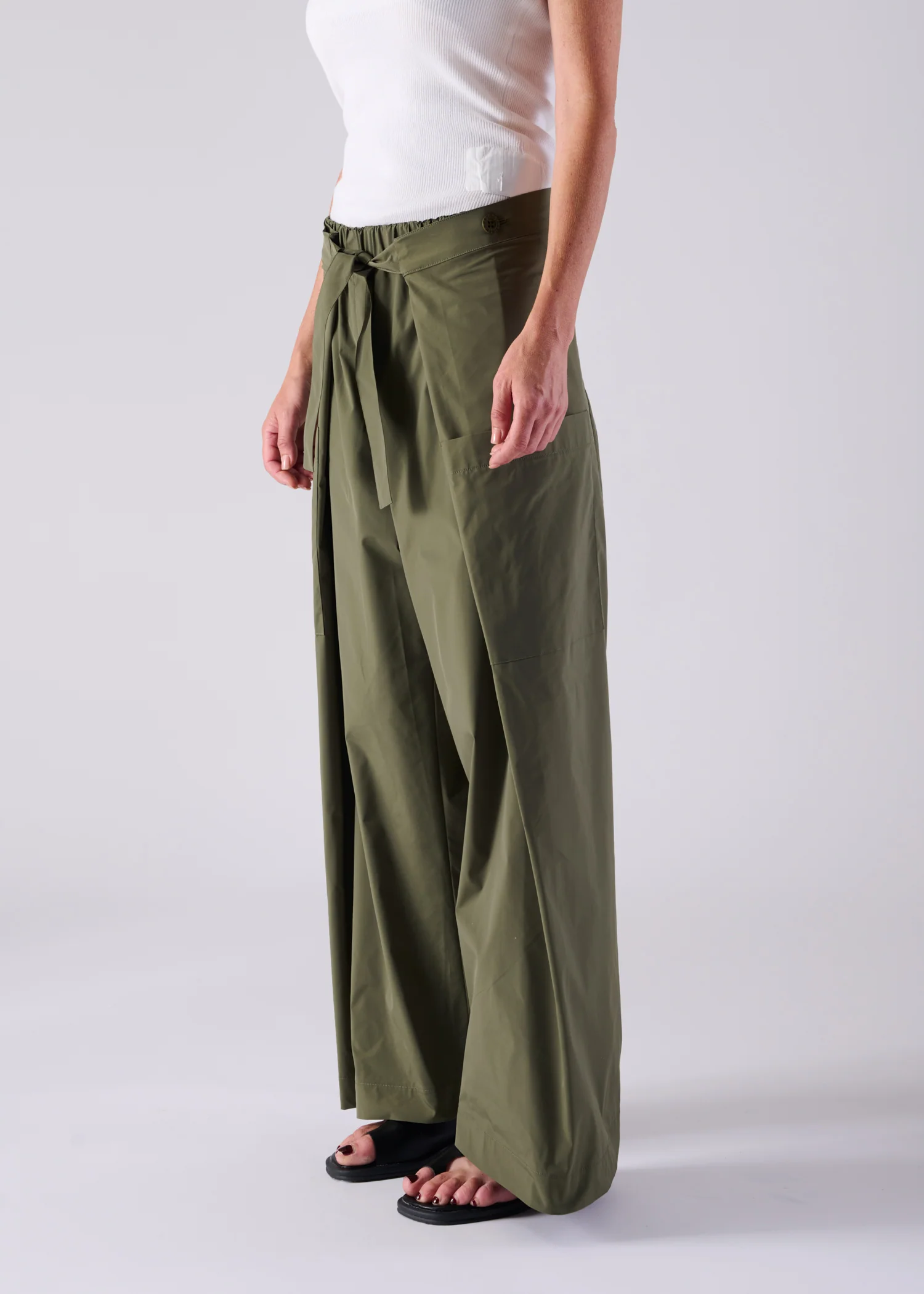 52 KARA WRAP TROUSERS / HIGH-COUNT PL STRETCH - C14 - Image 7
