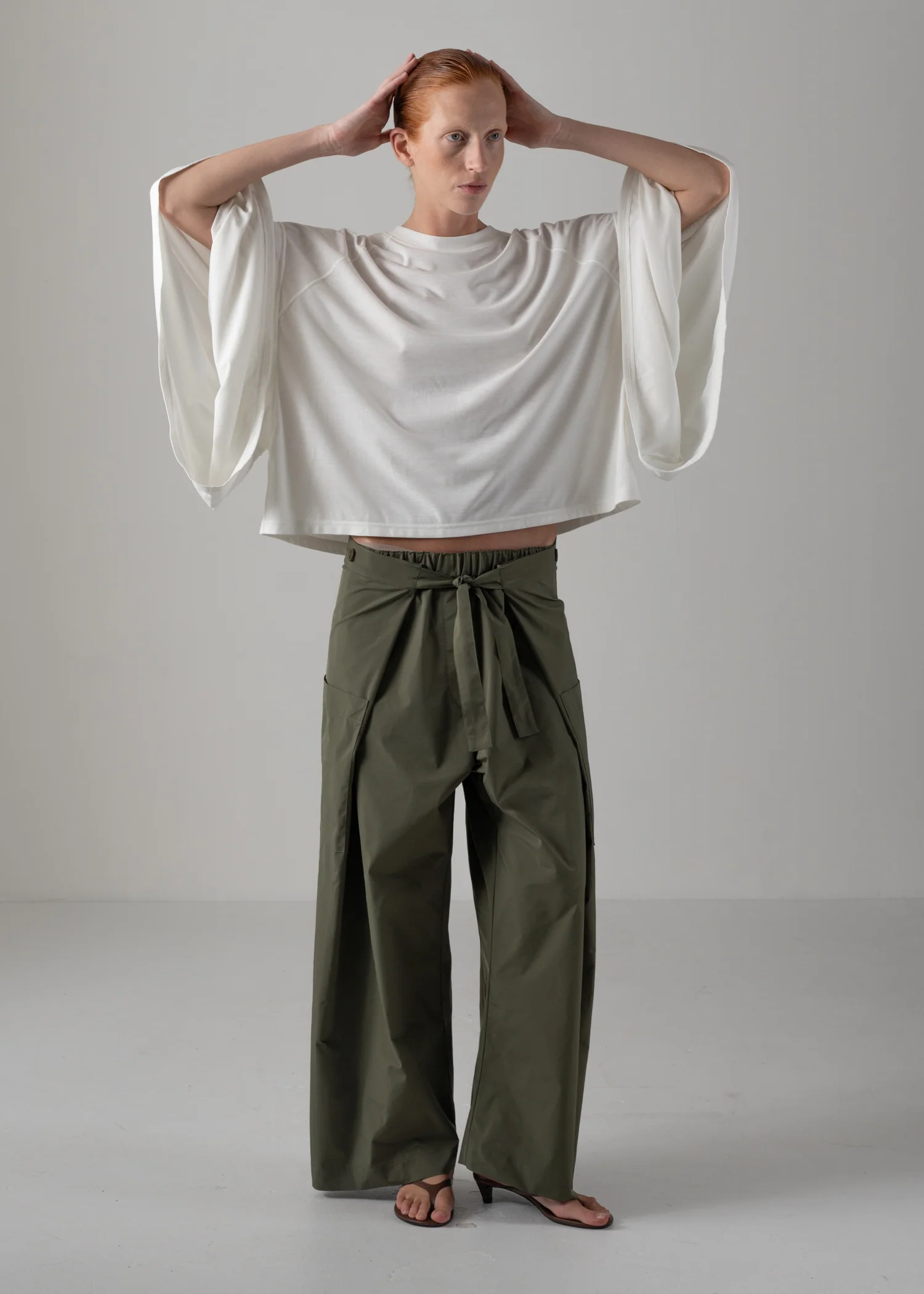 52 KARA WRAP TROUSERS / HIGH-COUNT PL STRETCH - C14 - Image 9