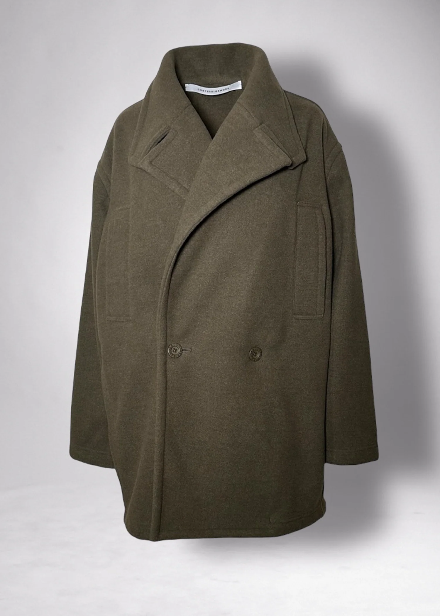 49 KARTER PEA COAT / LIGHT WEIGHT BRUSHED DOUBLE JERSEY - C11 - Image 13