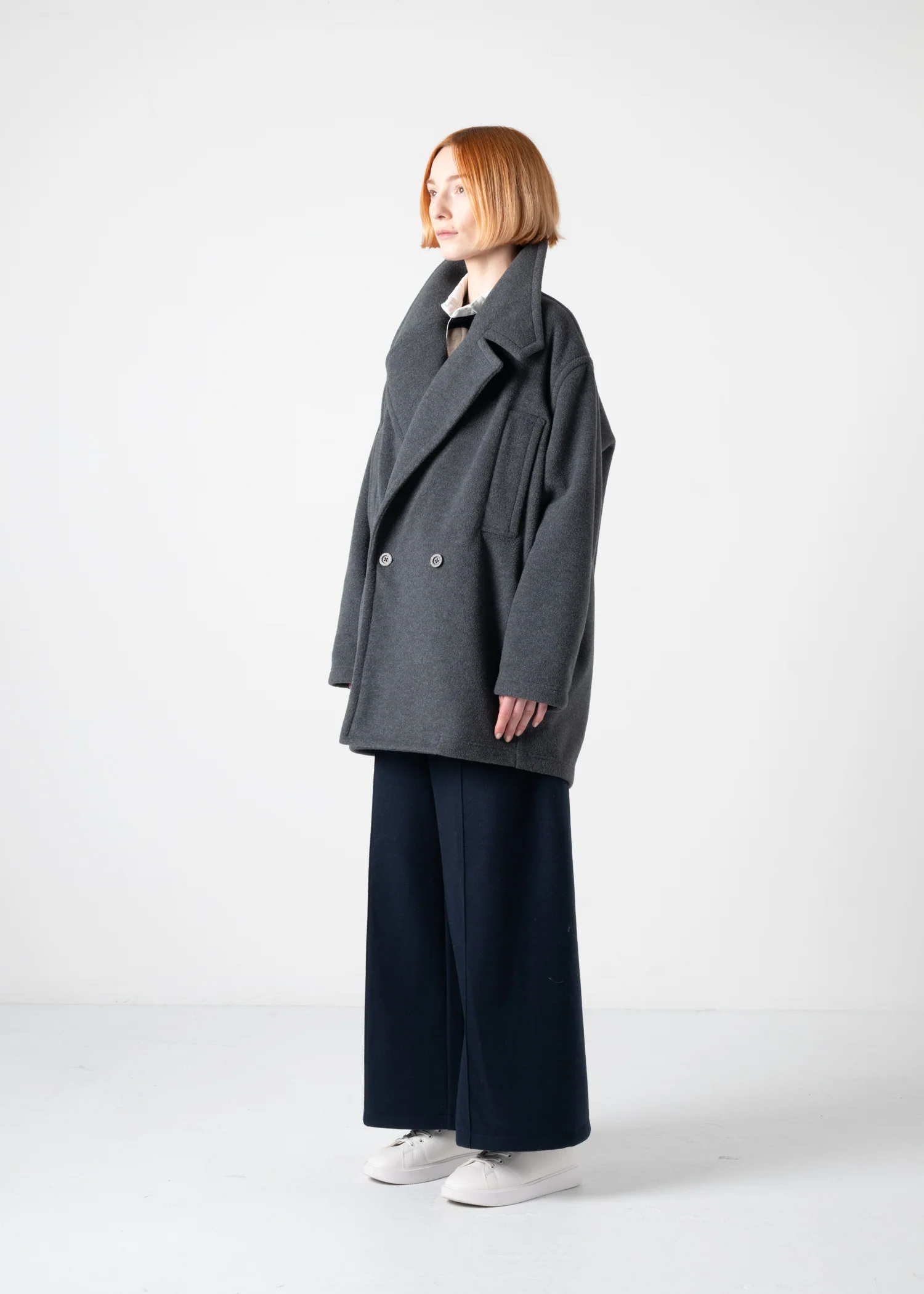 49 KARTER PEA COAT / LIGHT WEIGHT BRUSHED DOUBLE JERSEY - C11 - Image 20