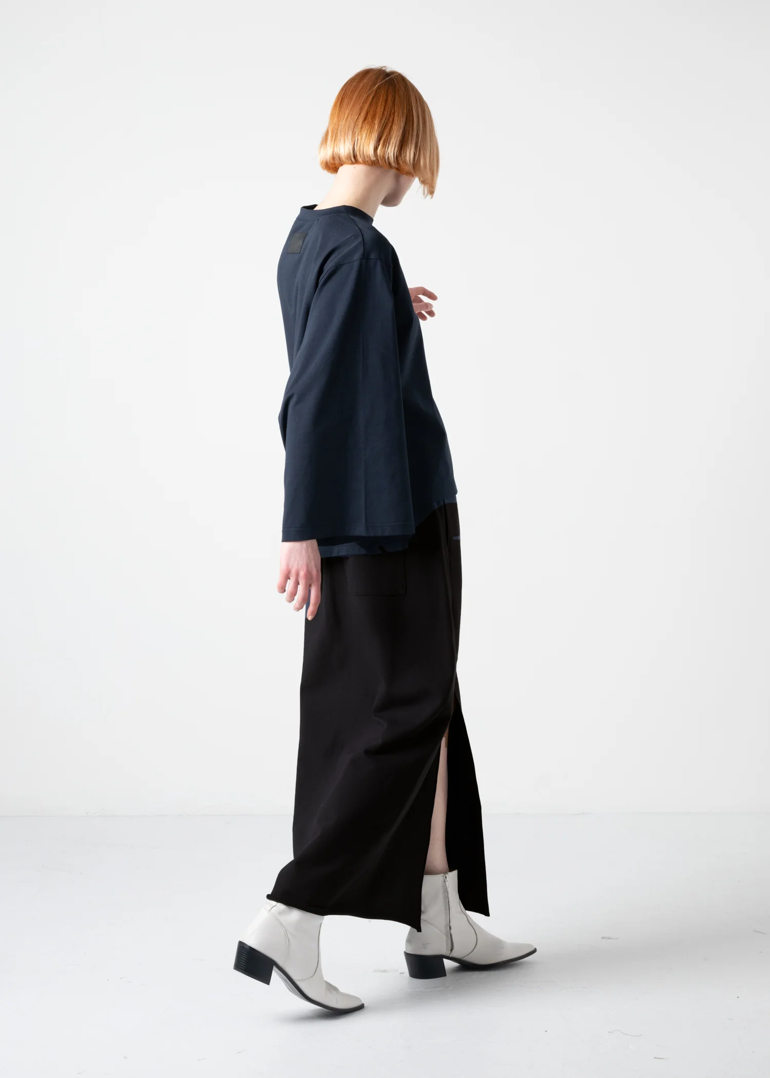 12 KATHLEEN FRONT SLIT SKIRT / SPONGY TERRY - C11 - Image 22
