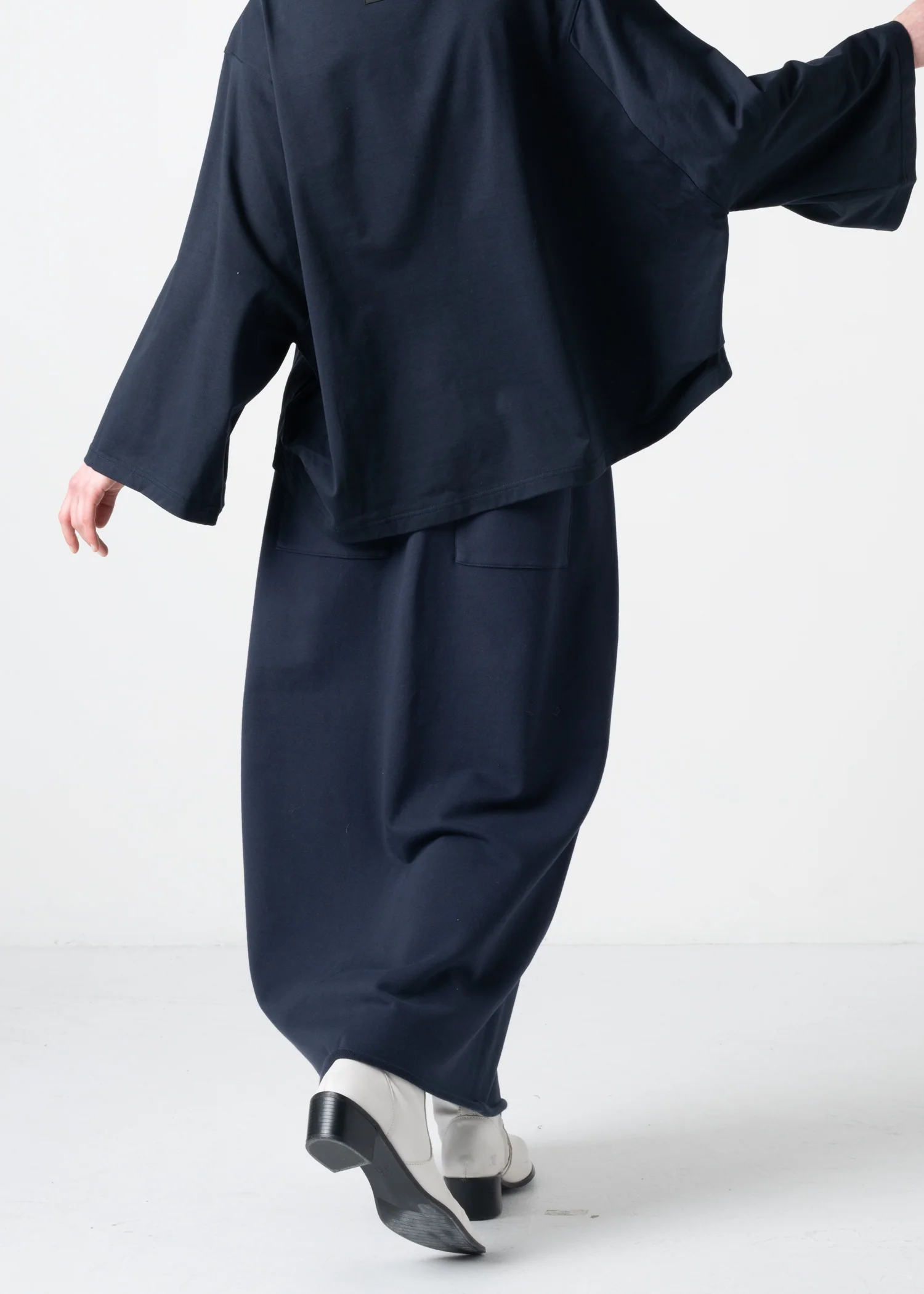 12 KATHLEEN FRONT SLIT SKIRT / SPONGY TERRY - C11 - Image 4