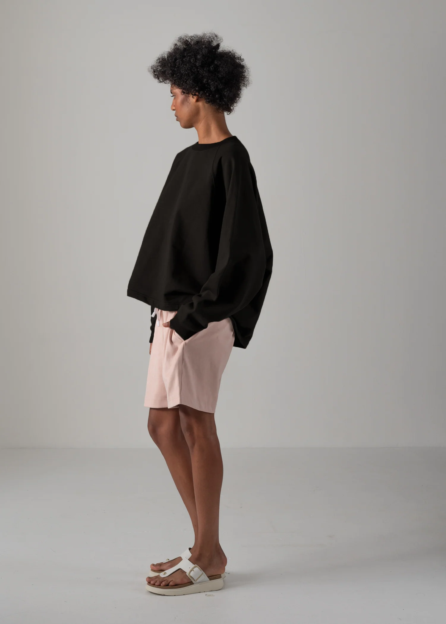 23 KAYA TUCKED HEM TOP / COTTON HIGH GUAGE TERRY - C14 - Image 9