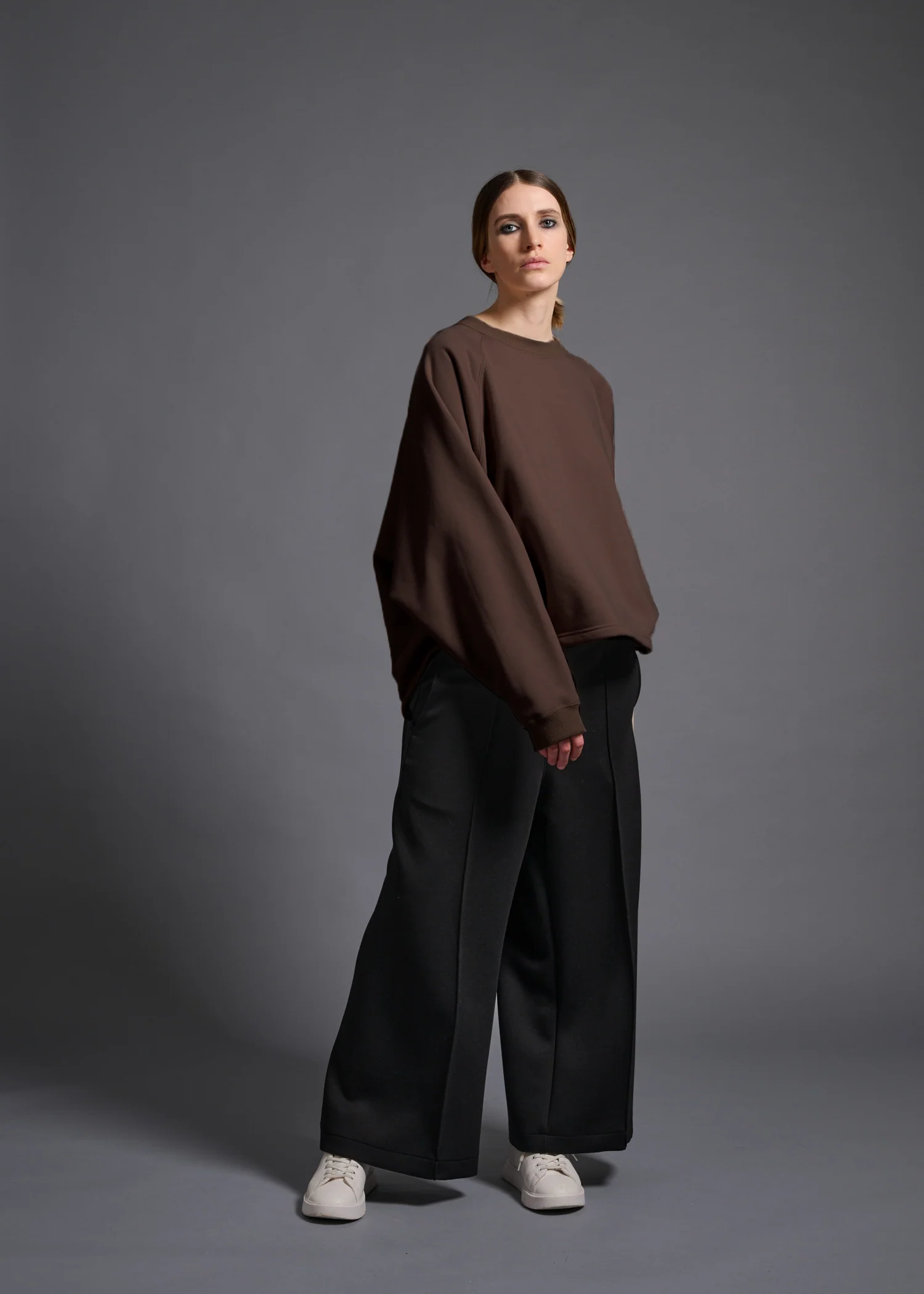 19 KAYA TUCKED HEM TOP / HEAVY FRENCH TERRY - C13 - Image 4