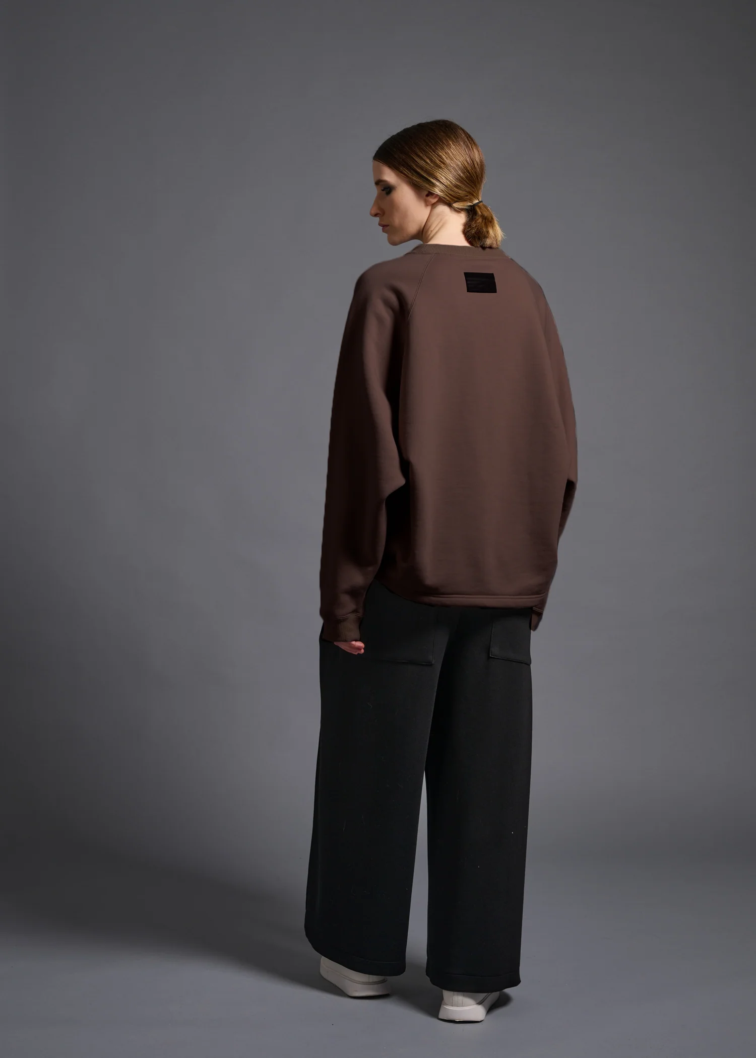 19 KAYA TUCKED HEM TOP / HEAVY FRENCH TERRY - C13 - Image 5