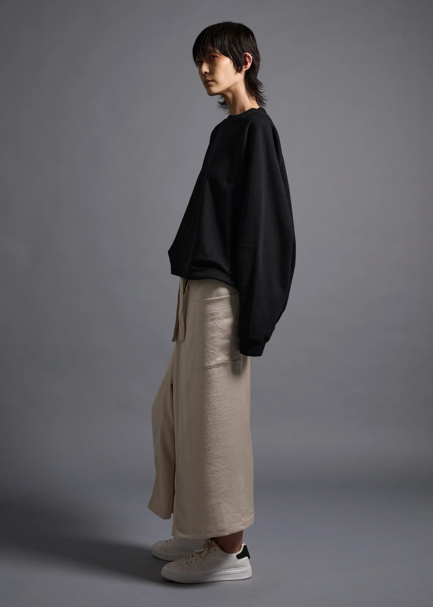 19 KAYA TUCKED HEM TOP / HEAVY FRENCH TERRY - C13 - Image 7