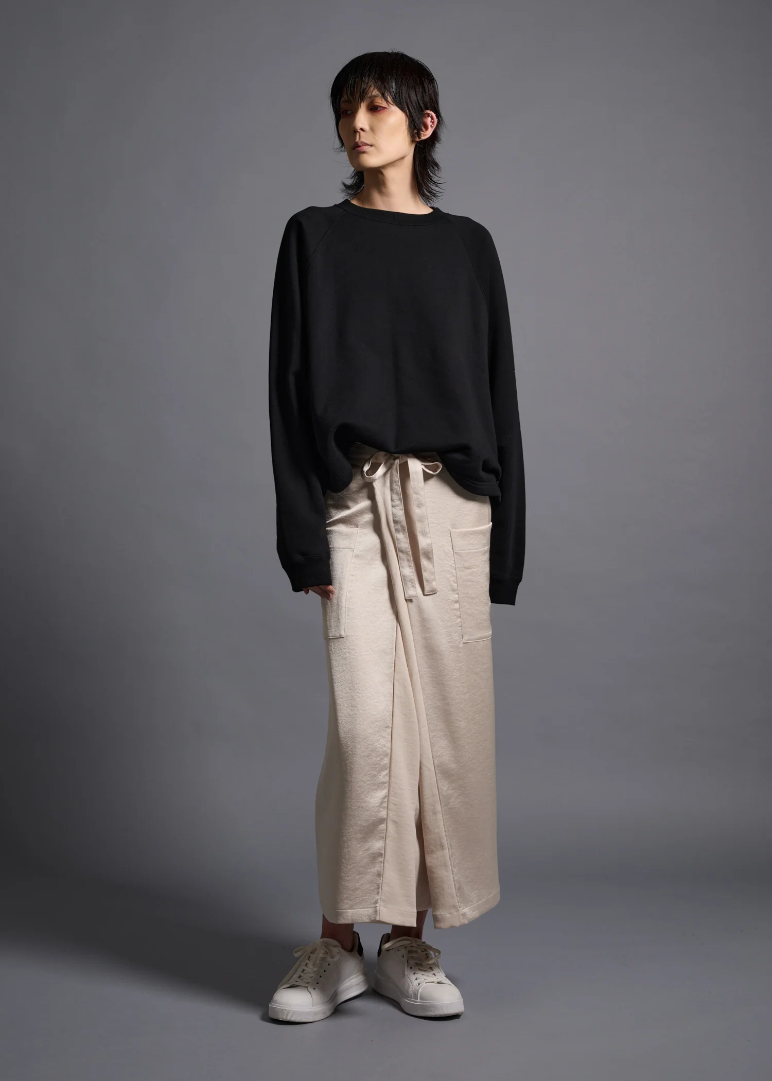 19 KAYA TUCKED HEM TOP / HEAVY FRENCH TERRY - C13 - Image 8