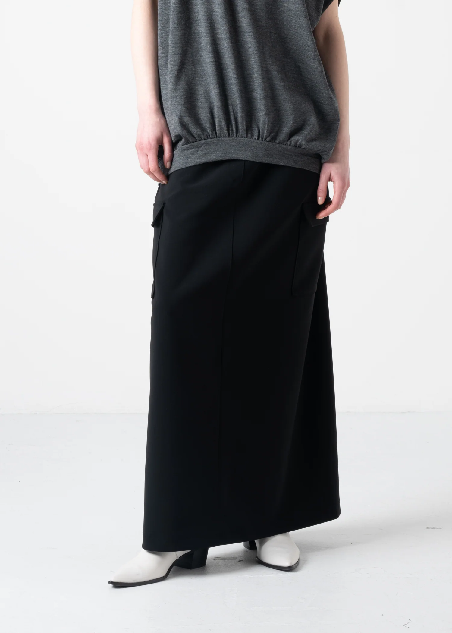 07 KHLOE LONG CARGO SKIRT / HIGH DENSITY 2WAY STRETCH - C11 - Image 13