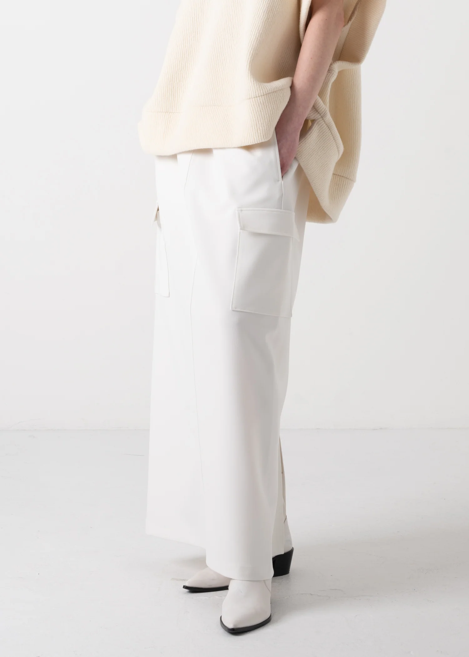 07 KHLOE LONG CARGO SKIRT / HIGH DENSITY 2WAY STRETCH - C11 - Image 3