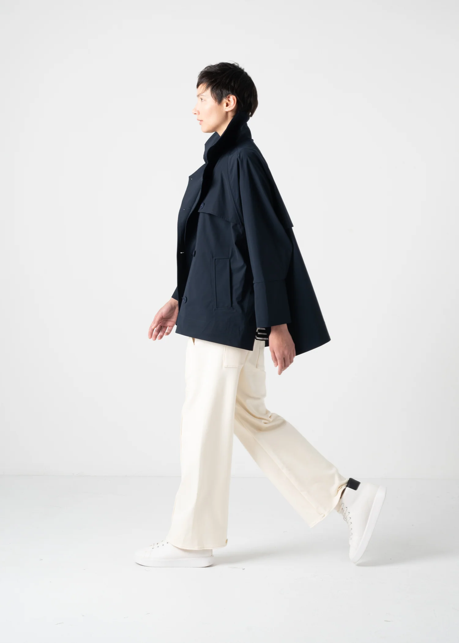18 KIMBERLY PENTAGON TRENCH / COMPACT SATIN TRICOT - C11 - Image 3