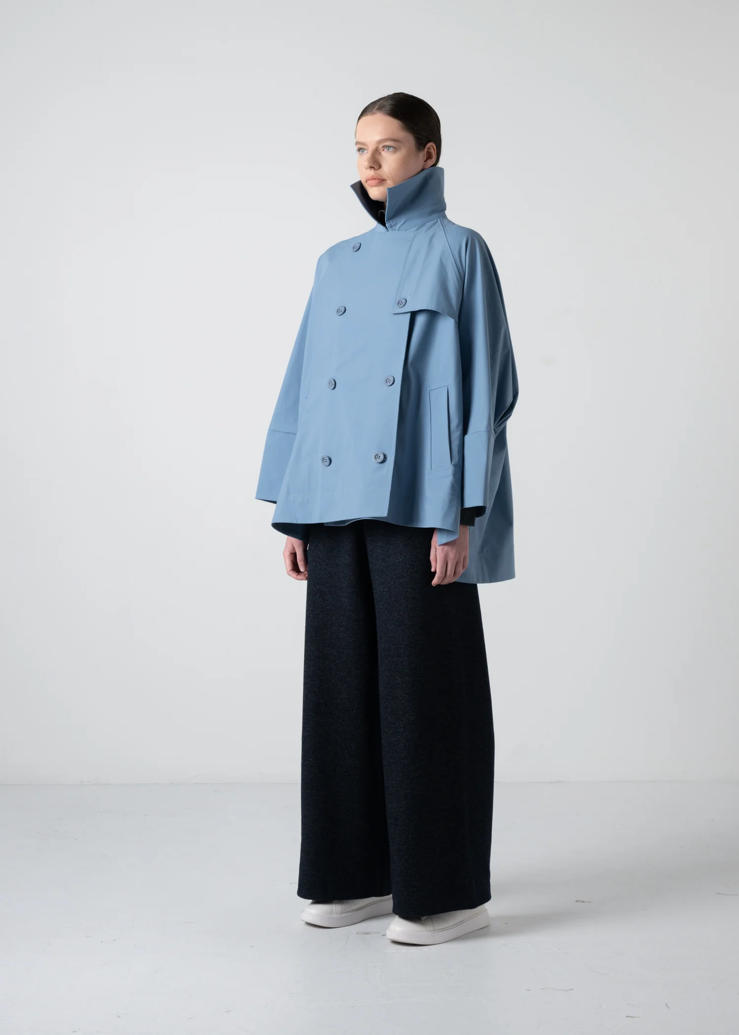 18 KIMBERLY PENTAGON TRENCH / COMPACT SATIN TRICOT - C11 - Image 9