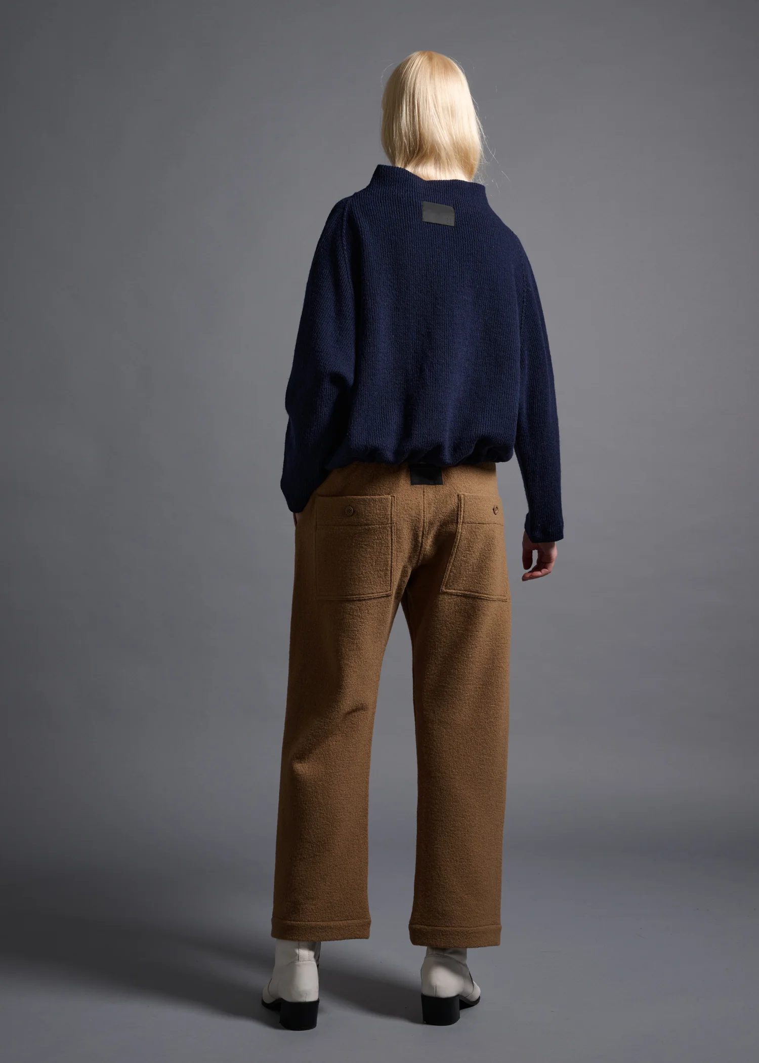 46 KORA BOTTLE NECK TOP / CHUNKY RIB JERSEY - C13 - Image 11