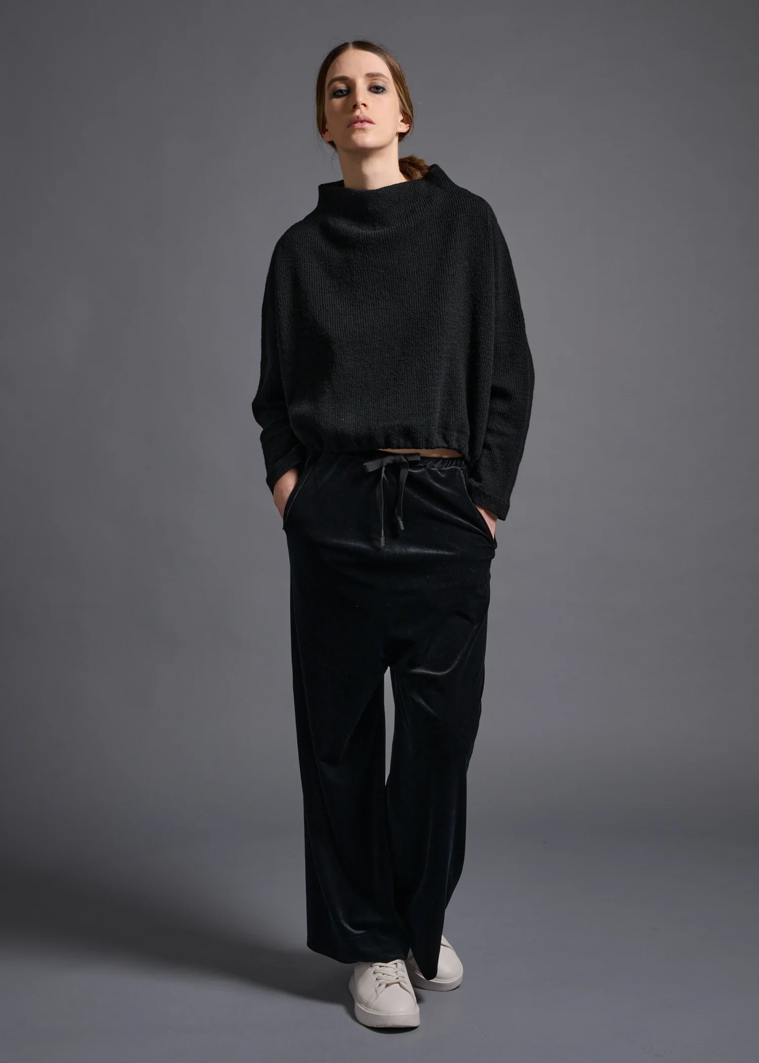 46 KORA BOTTLE NECK TOP / CHUNKY RIB JERSEY - C13 - Image 13