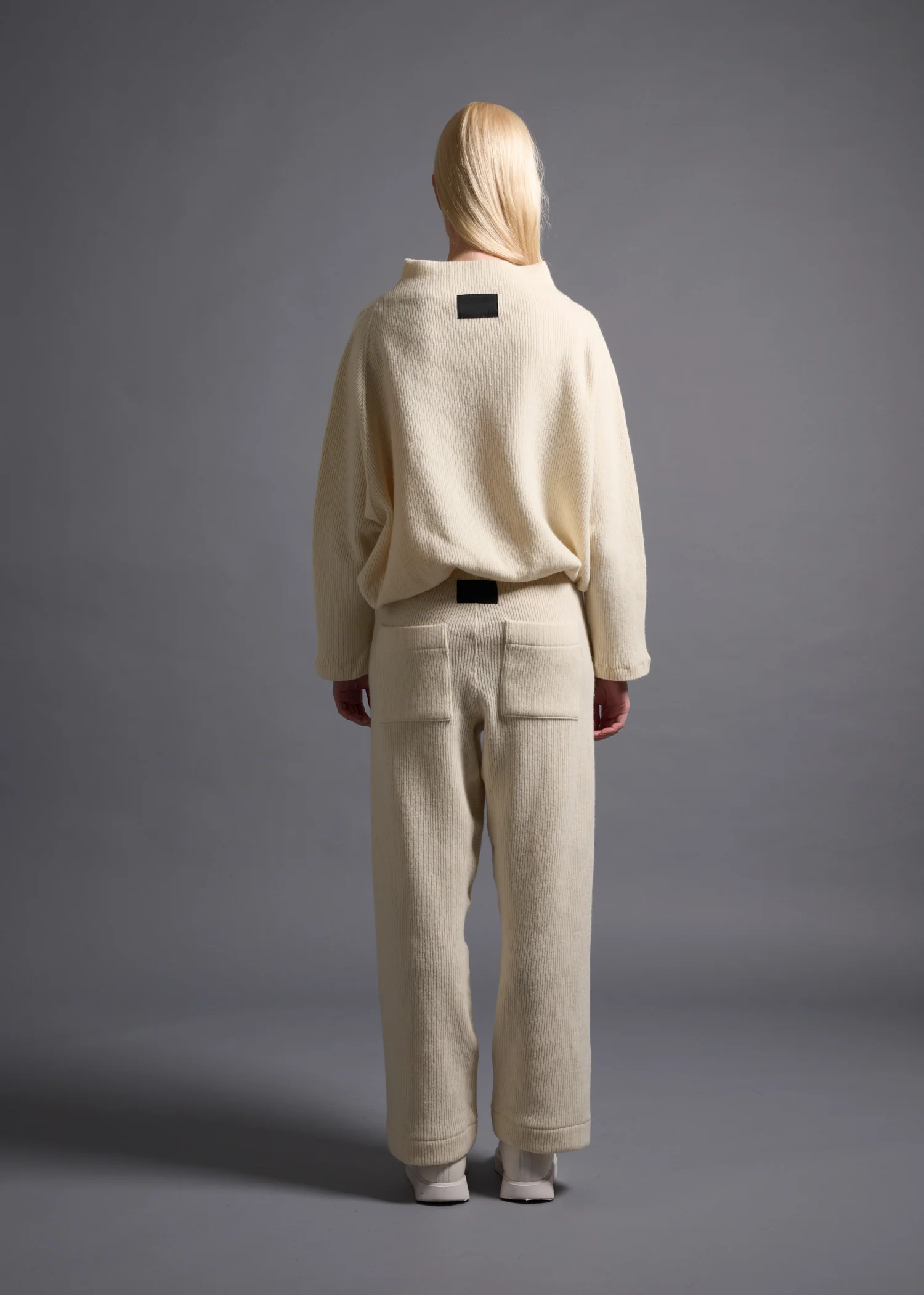 46 KORA BOTTLE NECK TOP / CHUNKY RIB JERSEY - C13 - Image 3