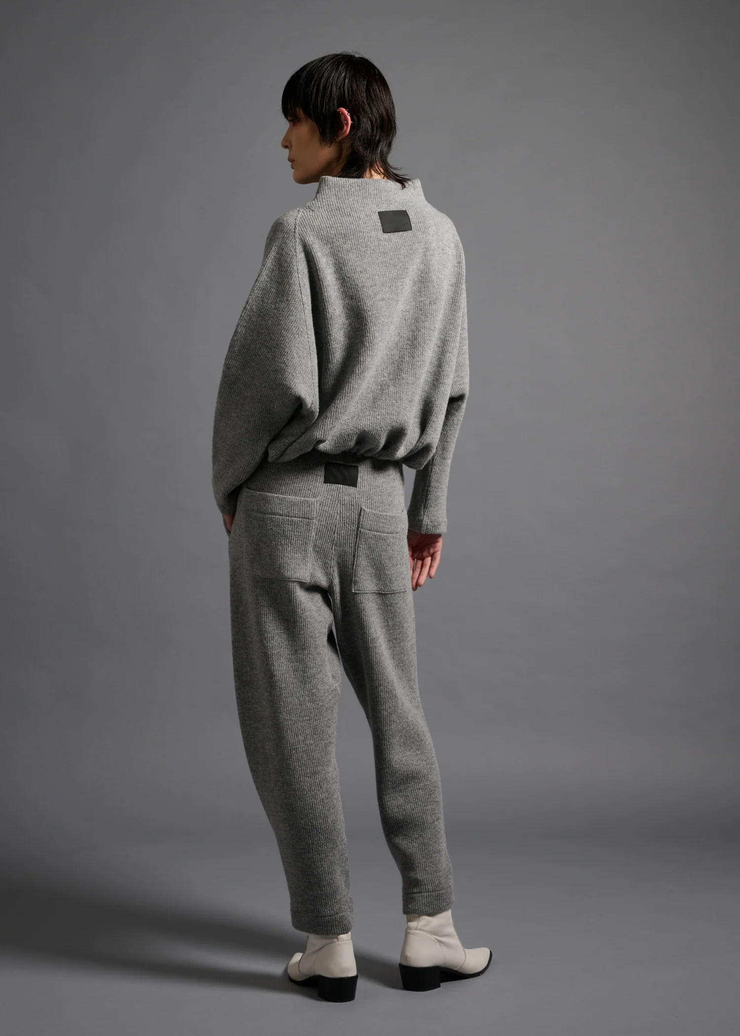 46 KORA BOTTLE NECK TOP / CHUNKY RIB JERSEY - C13 - Image 7