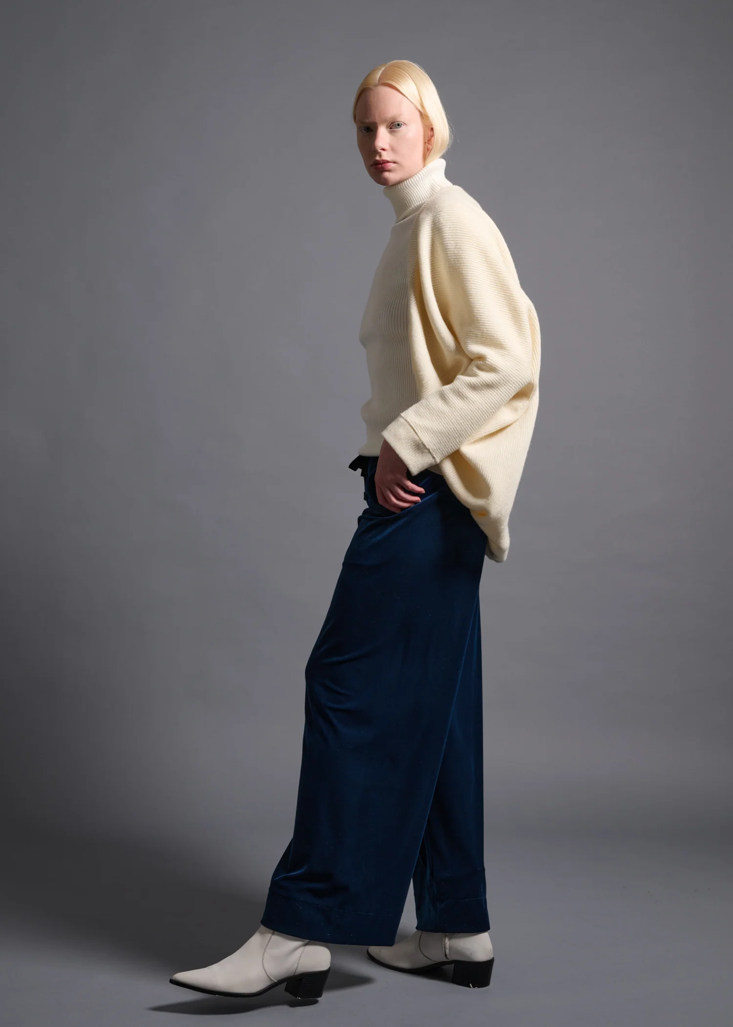 47 KRISTA BOLERO / CHUNKY RIB JERSEY - C13