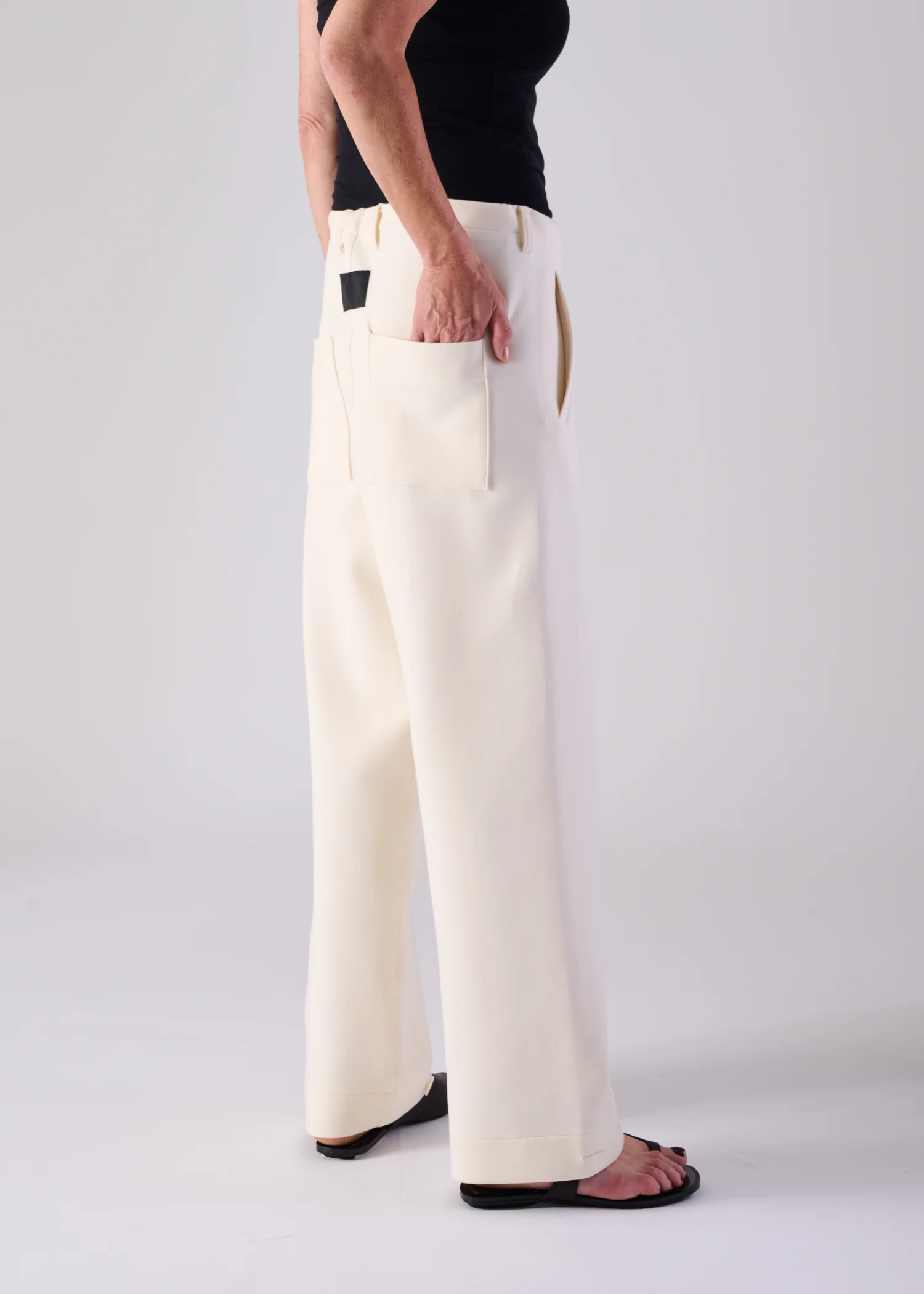 44 LANA TROUSERS / AIRY COTTON DOUBLE JERSEY - C14 - Image 10