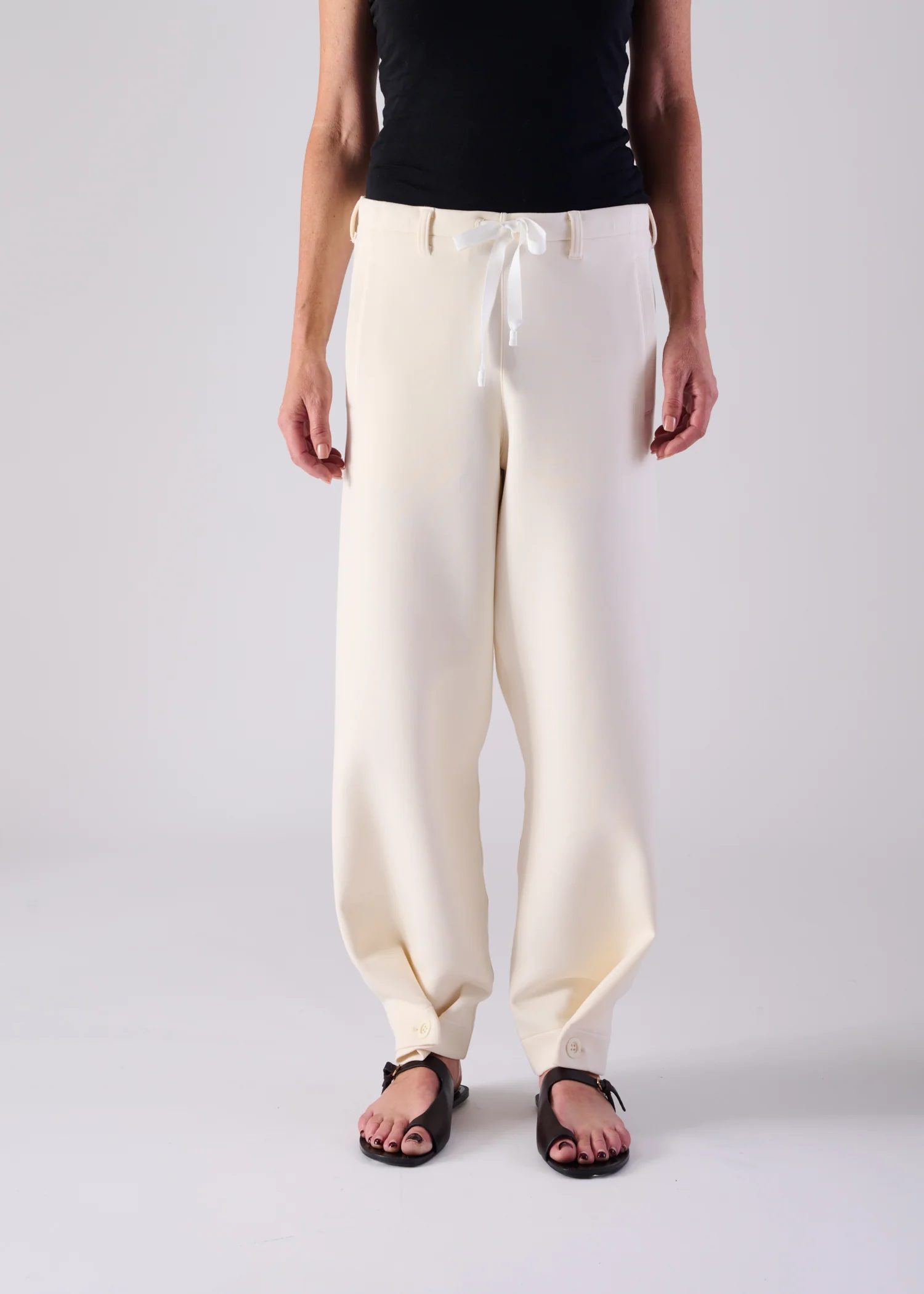 44 LANA TROUSERS / AIRY COTTON DOUBLE JERSEY - C14 - Image 12