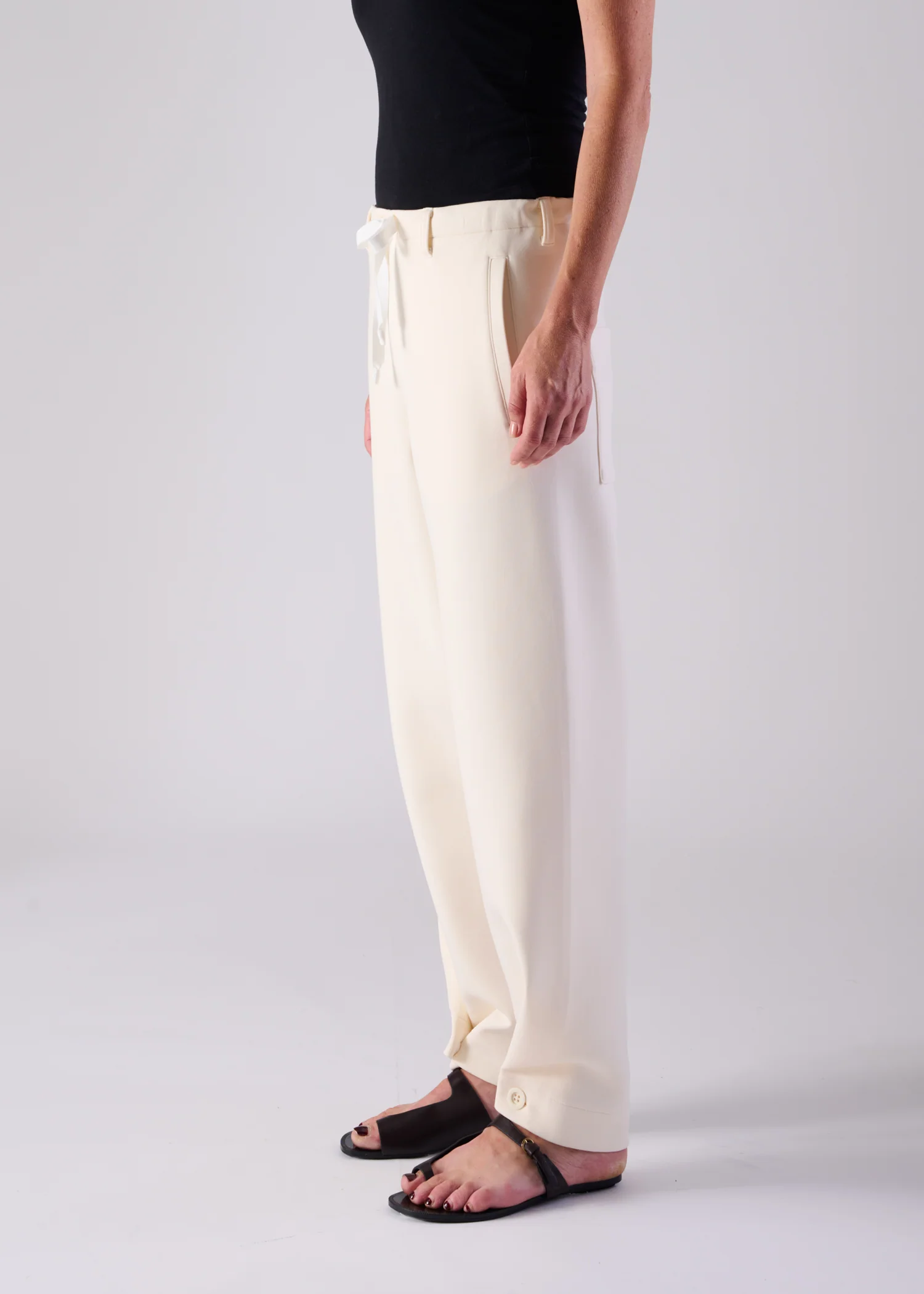 44 LANA TROUSERS / AIRY COTTON DOUBLE JERSEY - C14 - Image 13