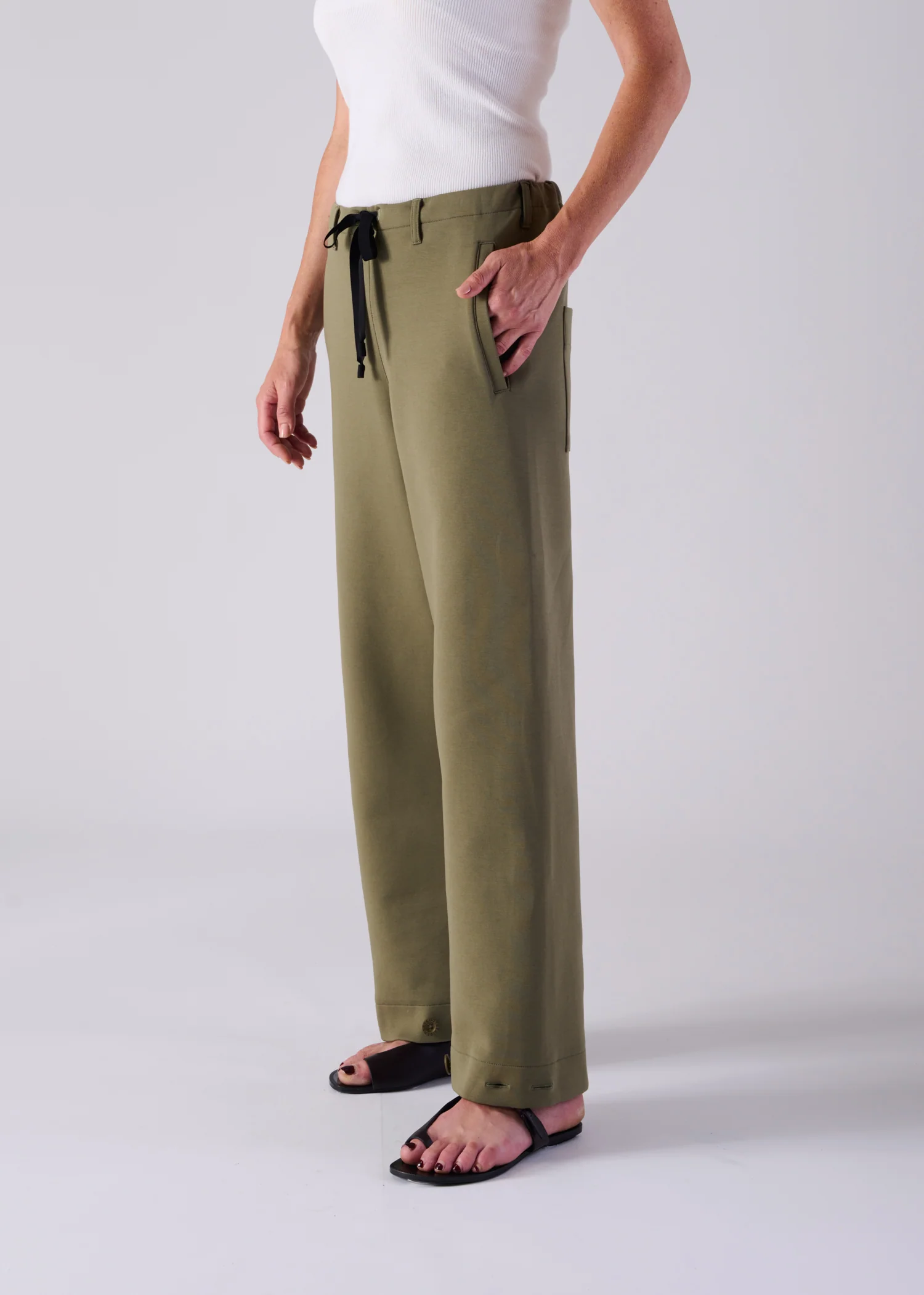 44 LANA TROUSERS / AIRY COTTON DOUBLE JERSEY - C14 - Image 17