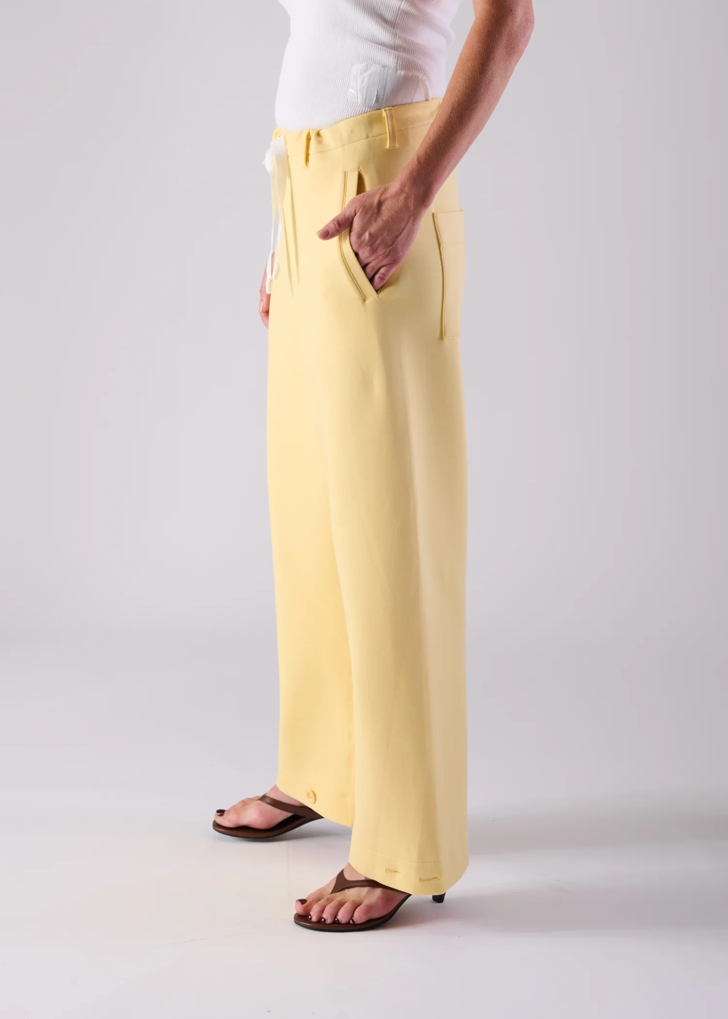44 LANA TROUSERS / AIRY COTTON DOUBLE JERSEY - C14 - Image 2