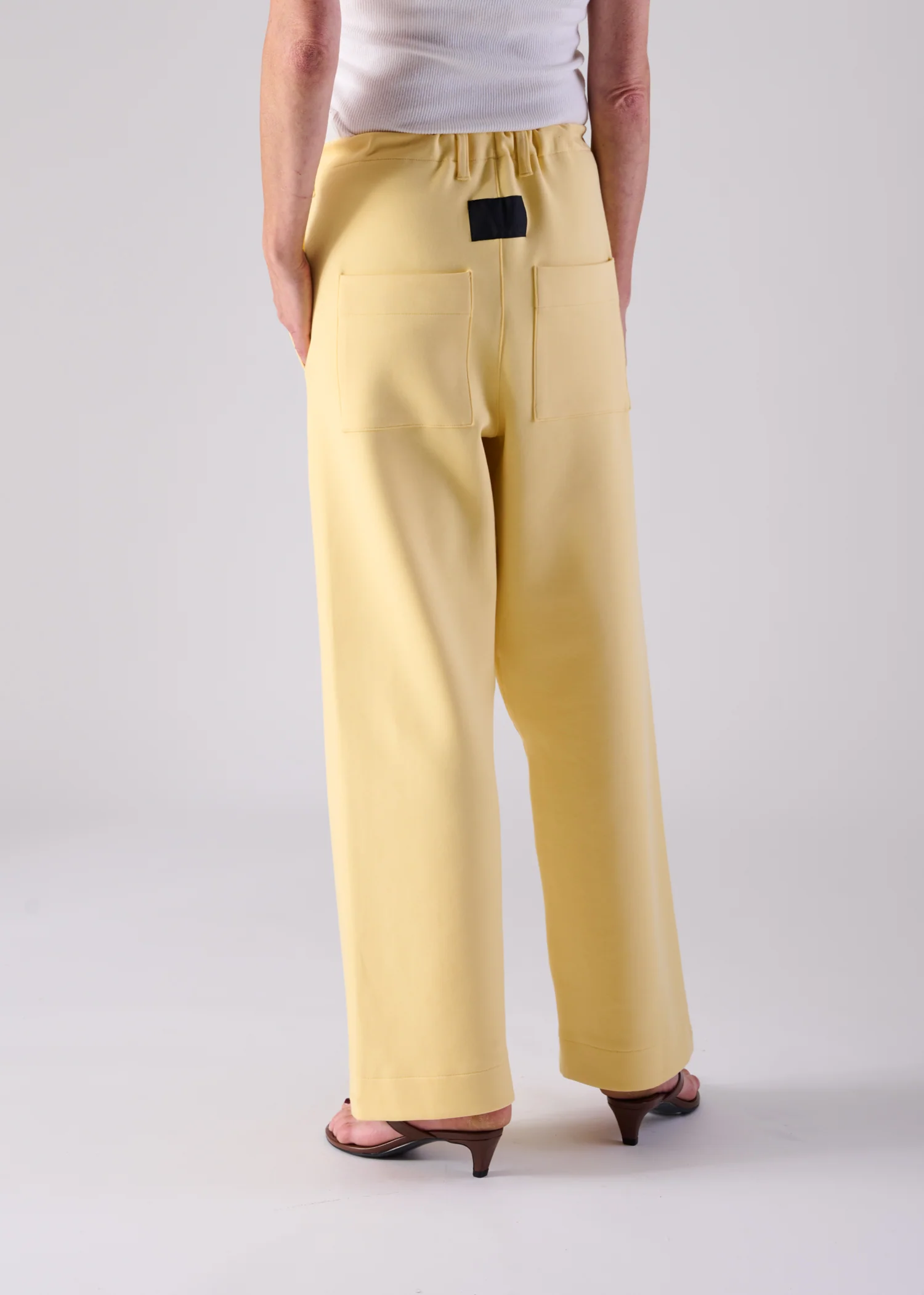 44 LANA TROUSERS / AIRY COTTON DOUBLE JERSEY - C14 - Image 3