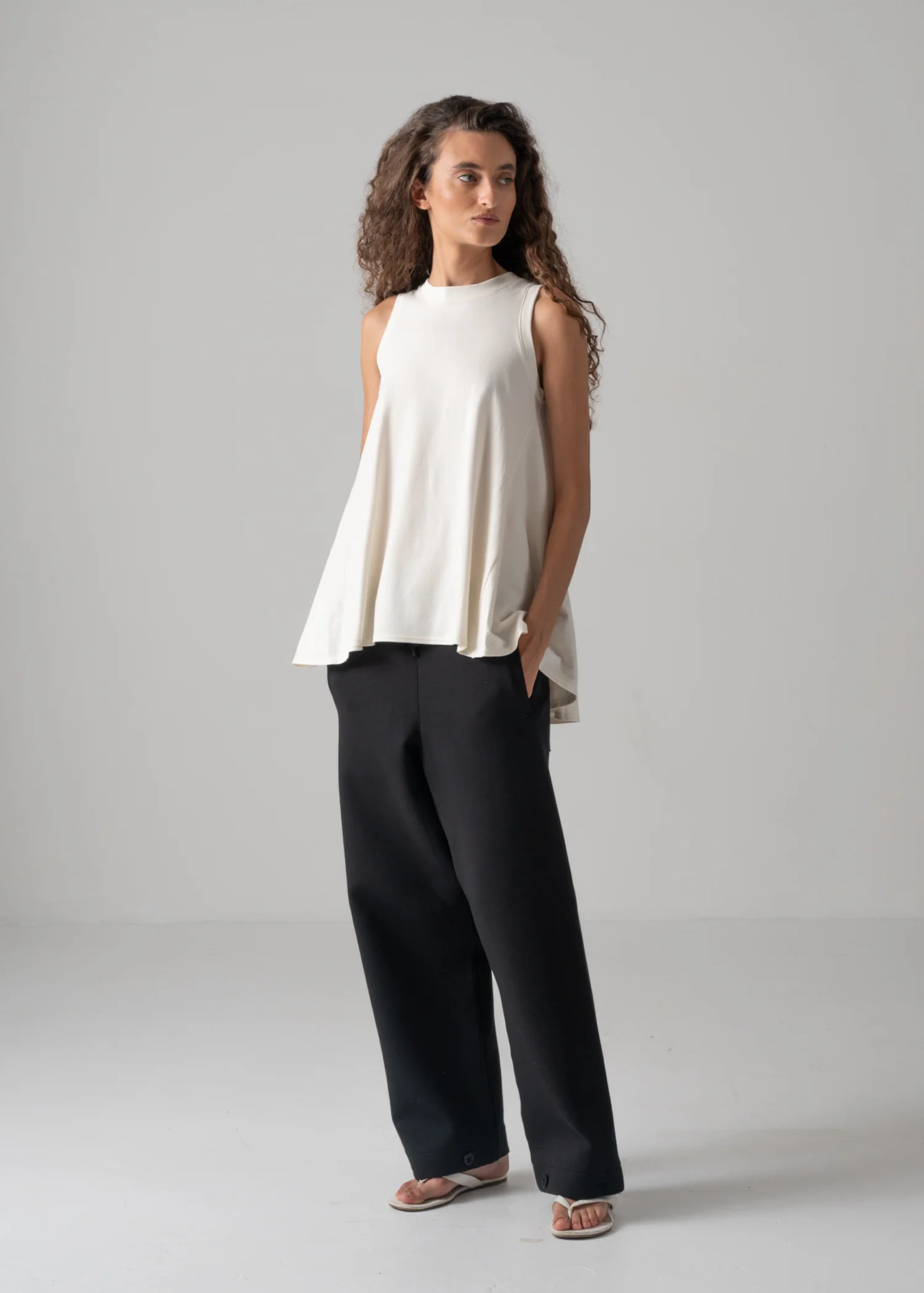 44 LANA TROUSERS / AIRY COTTON DOUBLE JERSEY - C14 - Image 38