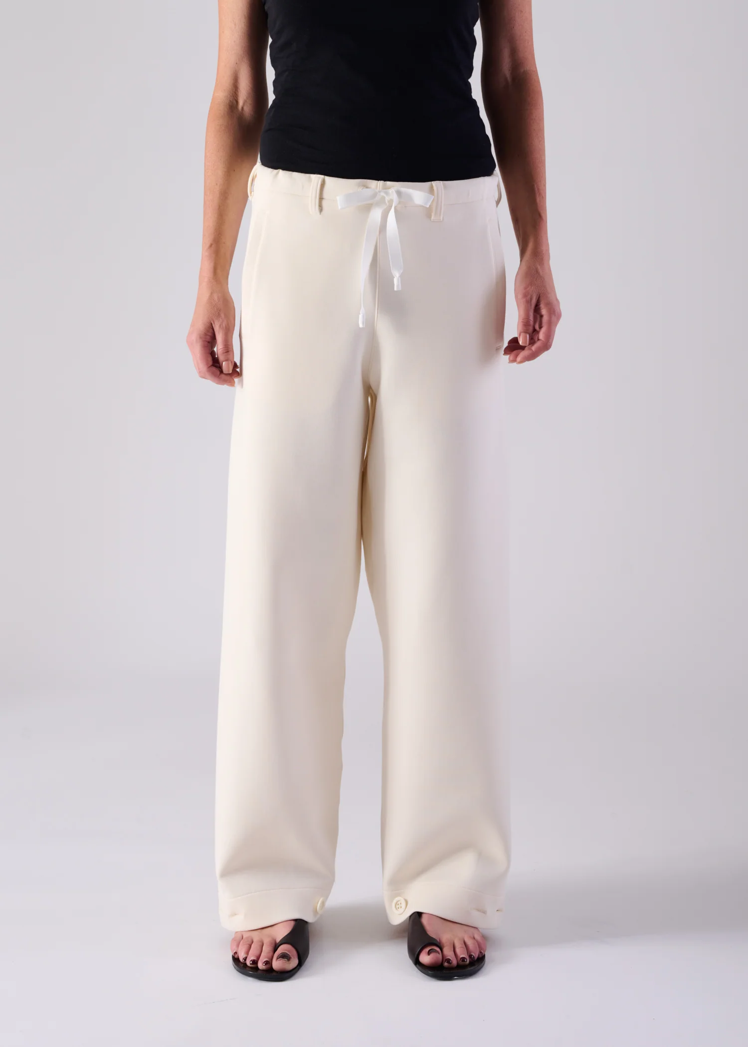 44 LANA TROUSERS / AIRY COTTON DOUBLE JERSEY - C14 - Image 9