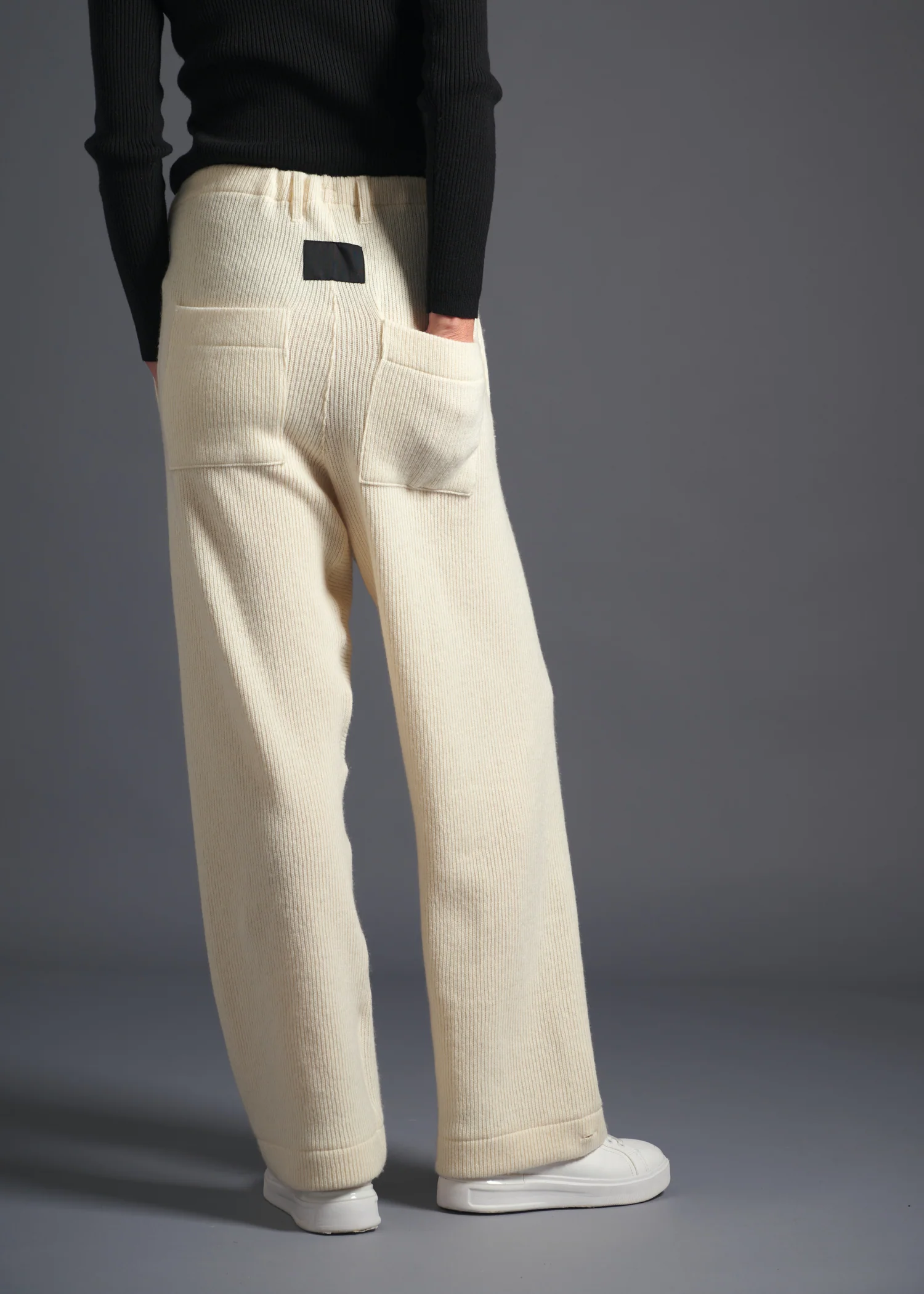 50 LANA TROUSERS / CHUNKY RIB JERSEY - C13 - Image 3