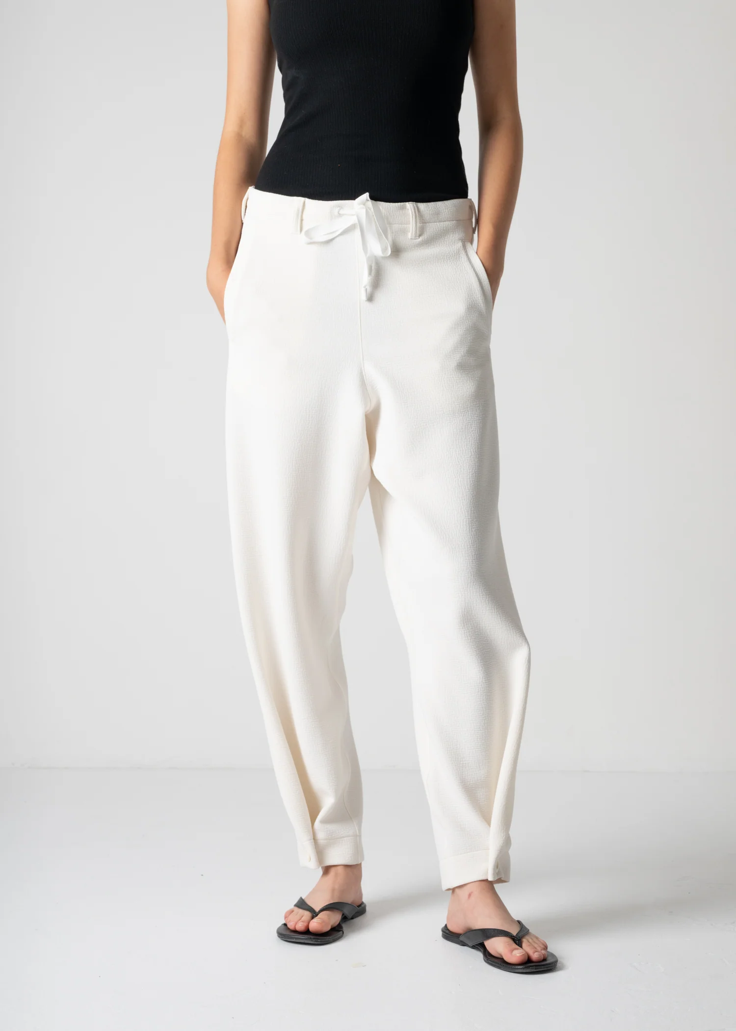 45 LANA TROUSERS / WRINKLE JERSEY - C12 - Image 9