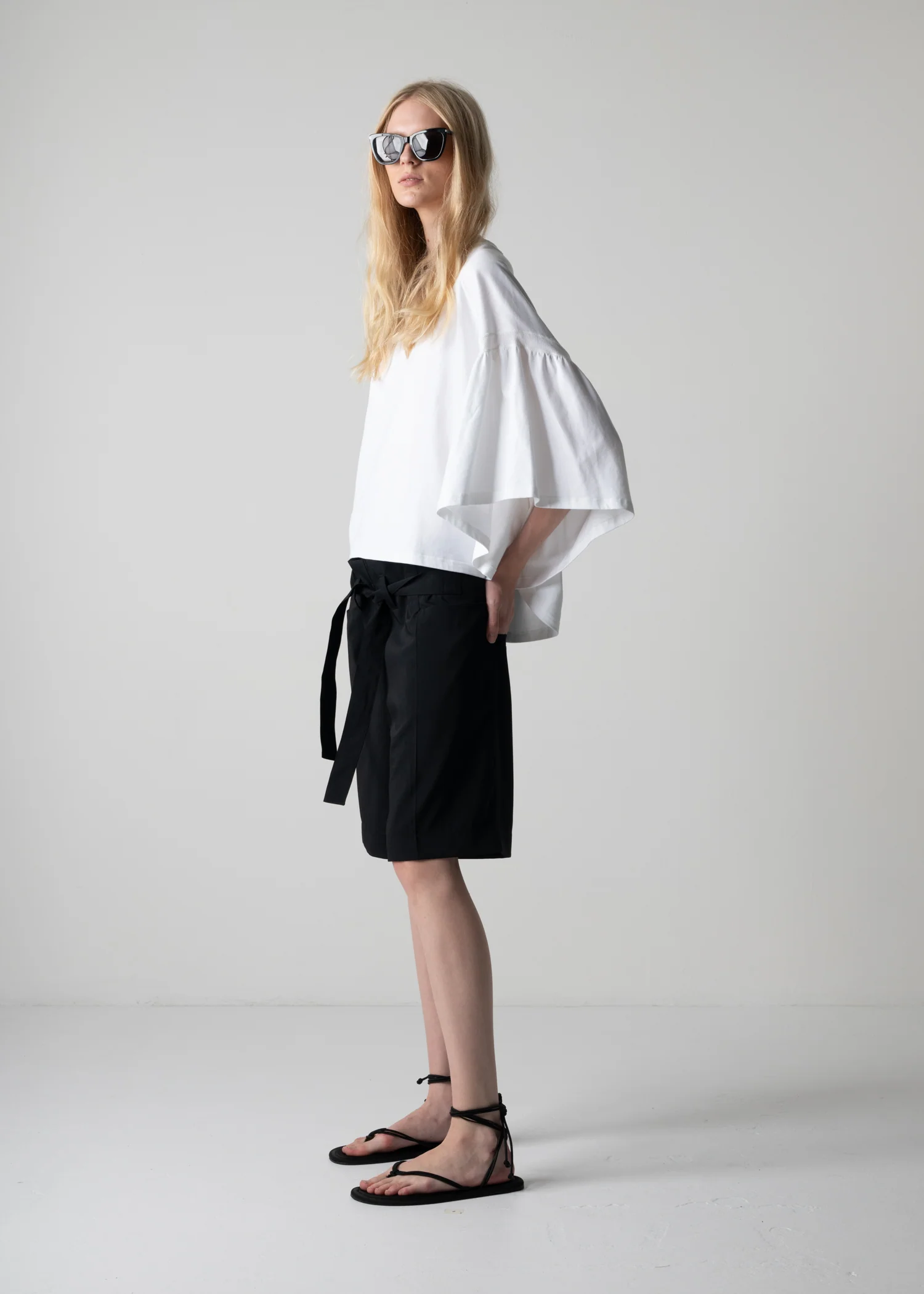 25 LAURA GATHERED SLV TOP / CRISP JERSEY - C12 - Image 3